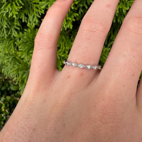 Diamond Marquise Shape Eternity Band