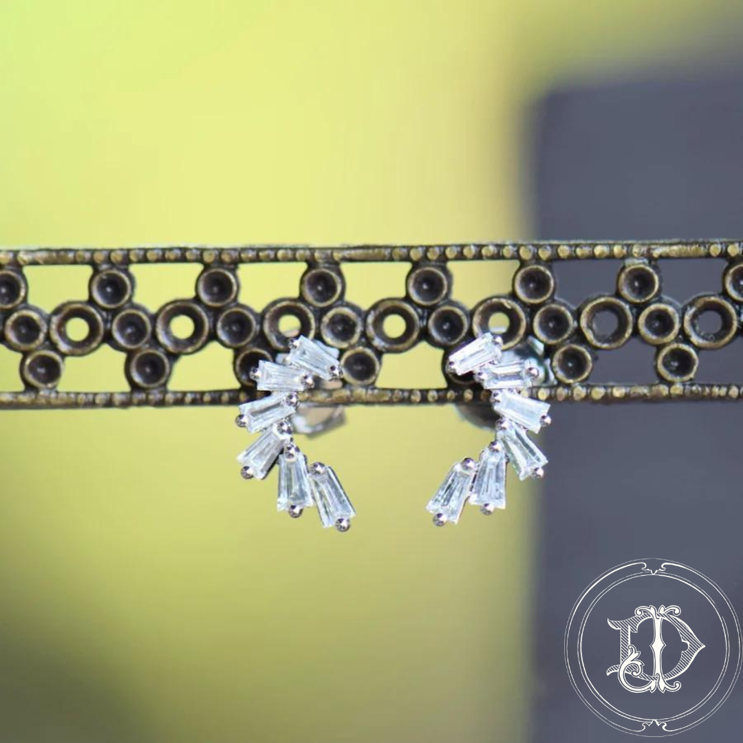 Diamond Baguette Ear Climbers