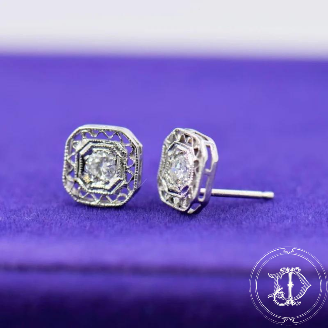 Diamond Filigree Earrings