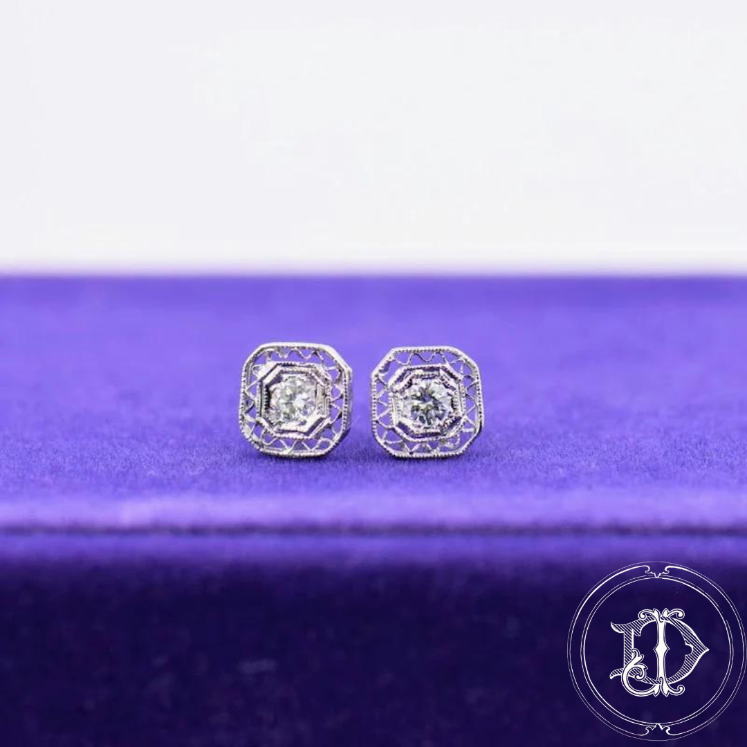 Diamond Filigree Earrings