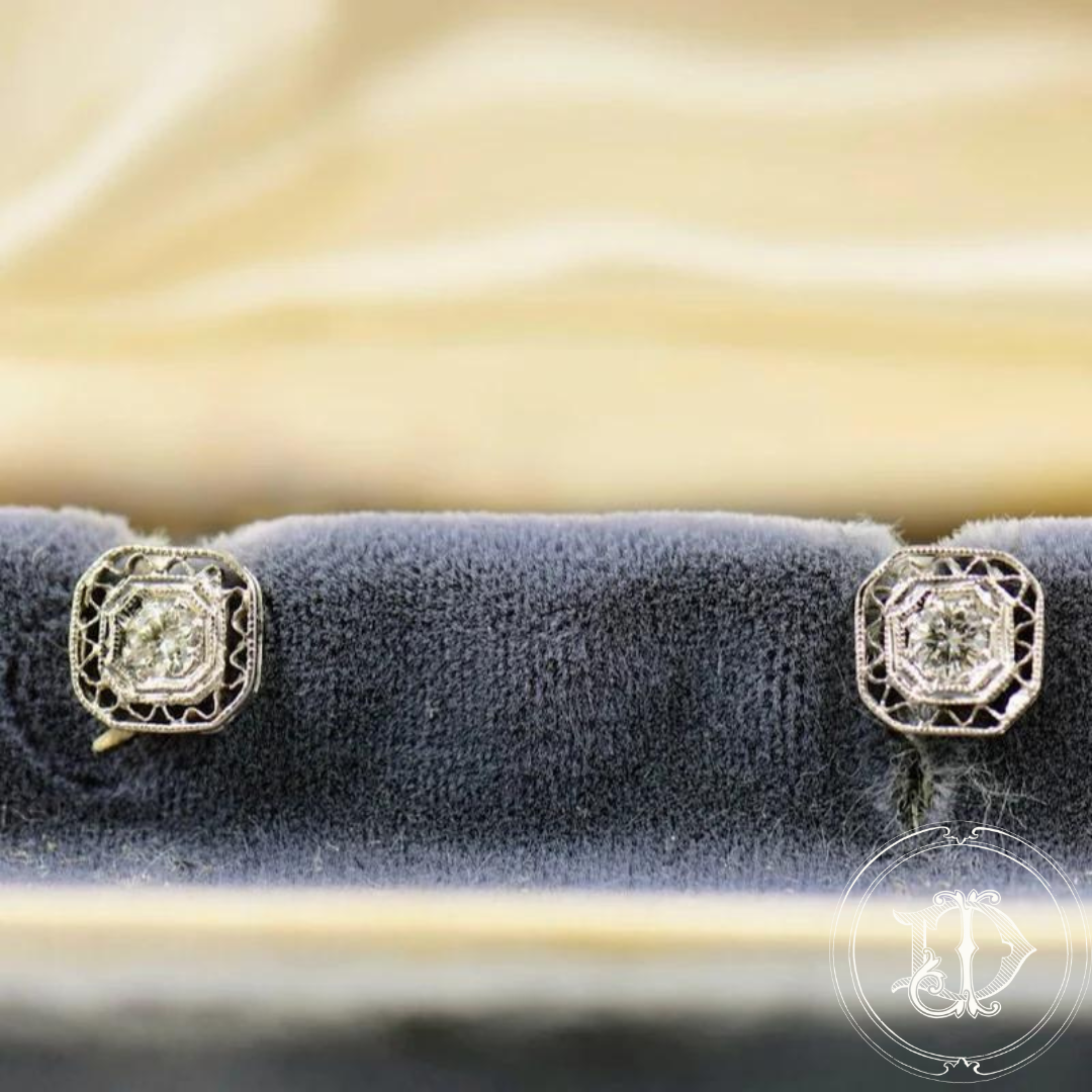 Diamond Filigree Earrings