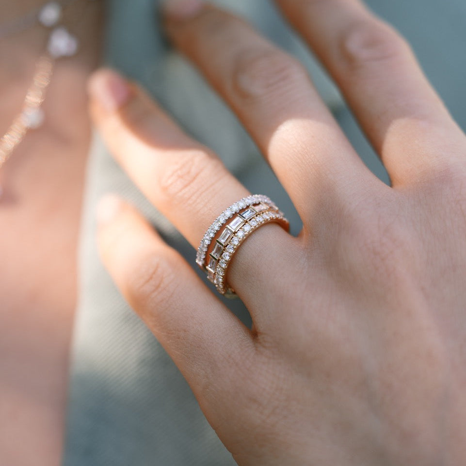 diamond band white gold