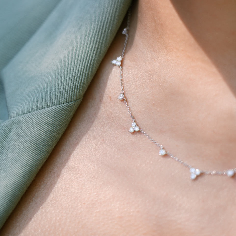 Kaitlan necklace, White Gold