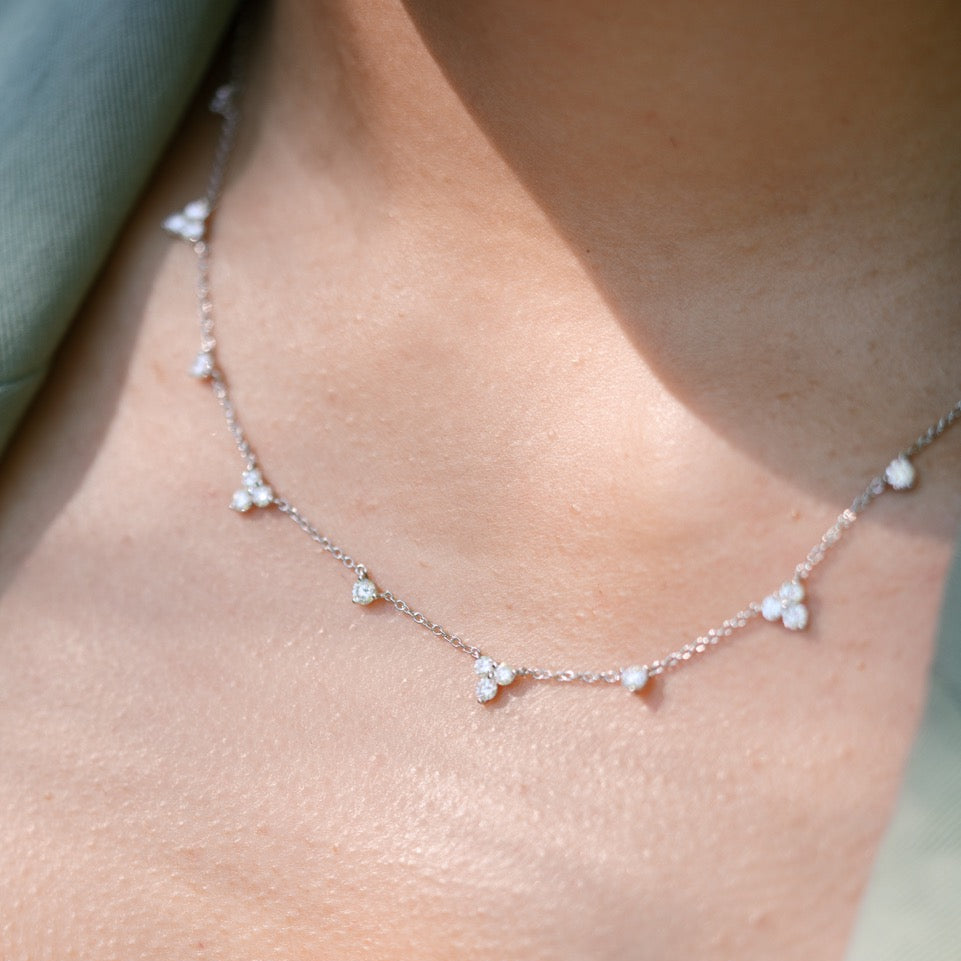 Kaitlan necklace, White Gold