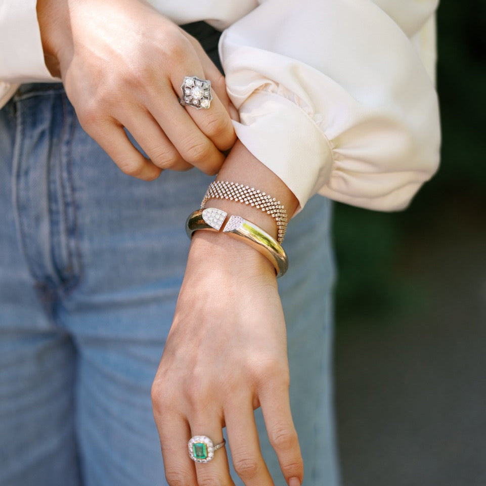 yellow gold diamond bracelet