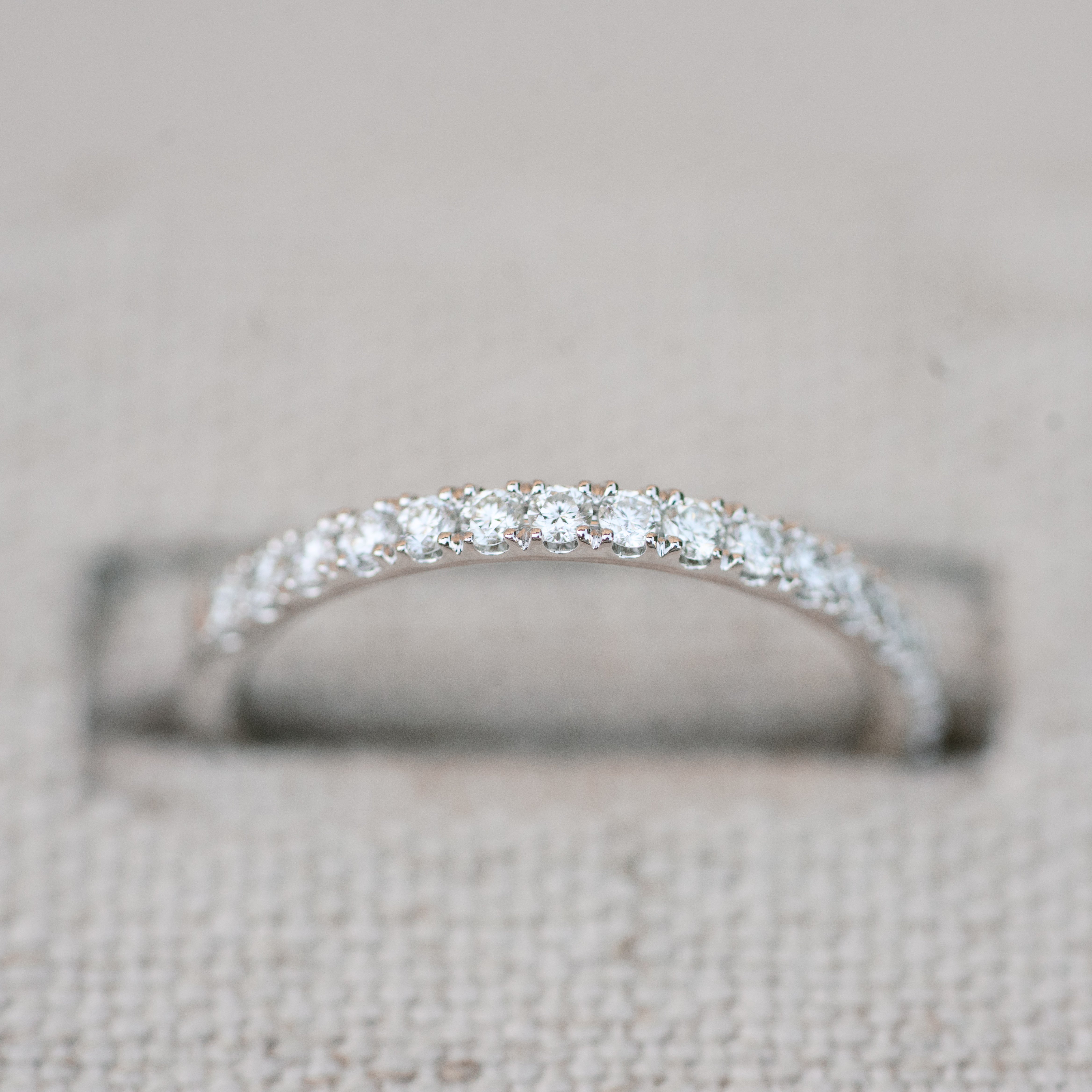 diamond band white gold