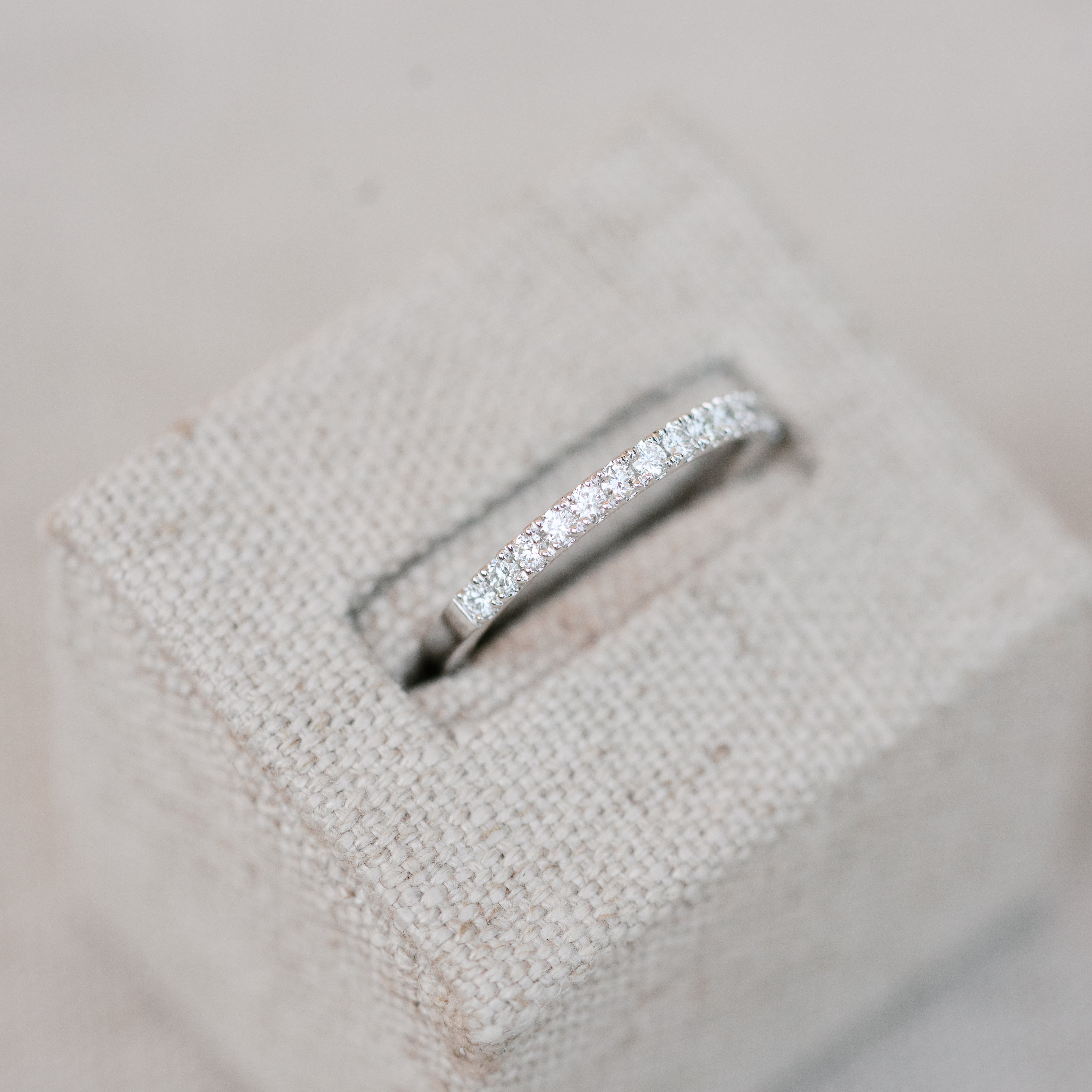 diamond band white gold