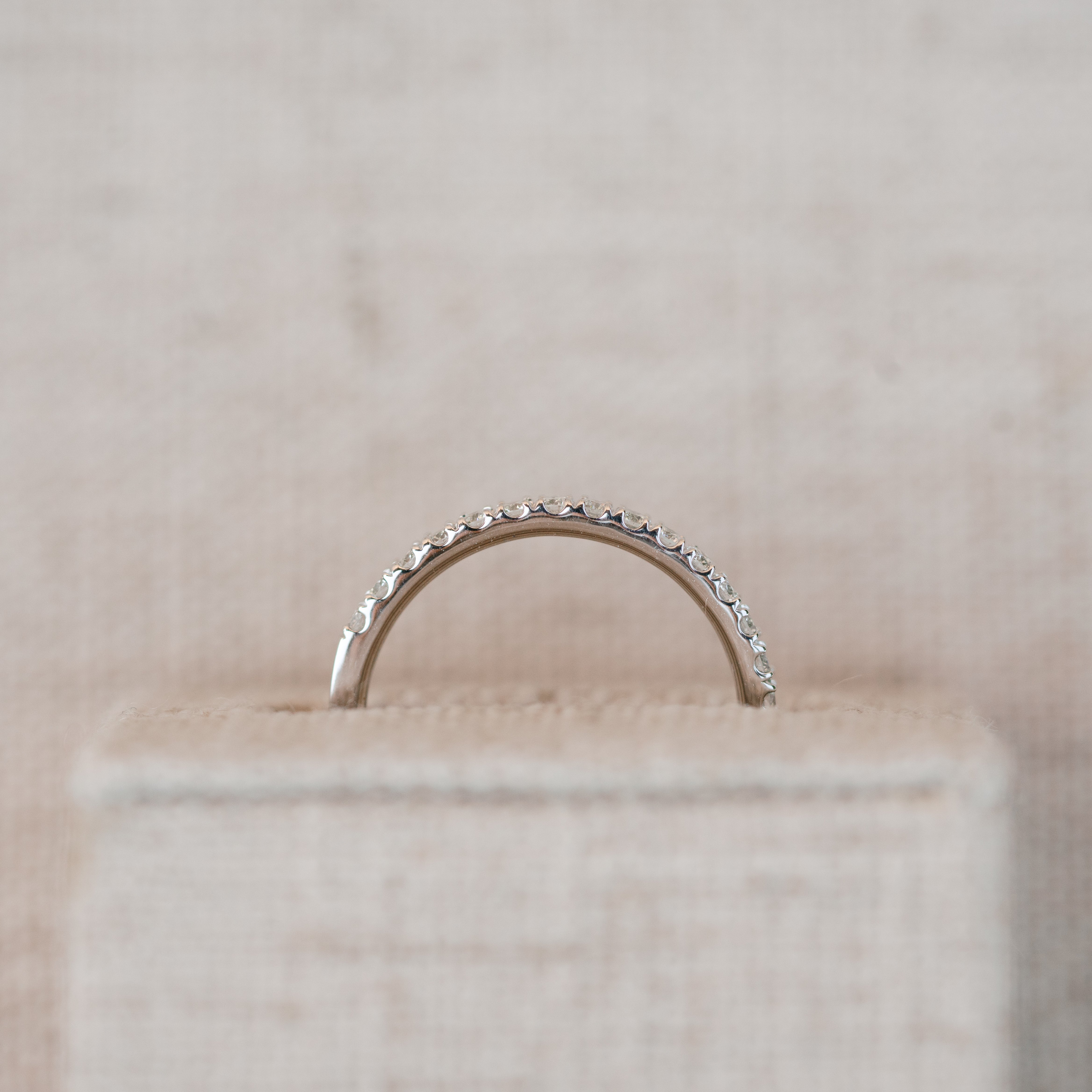 diamond band white gold