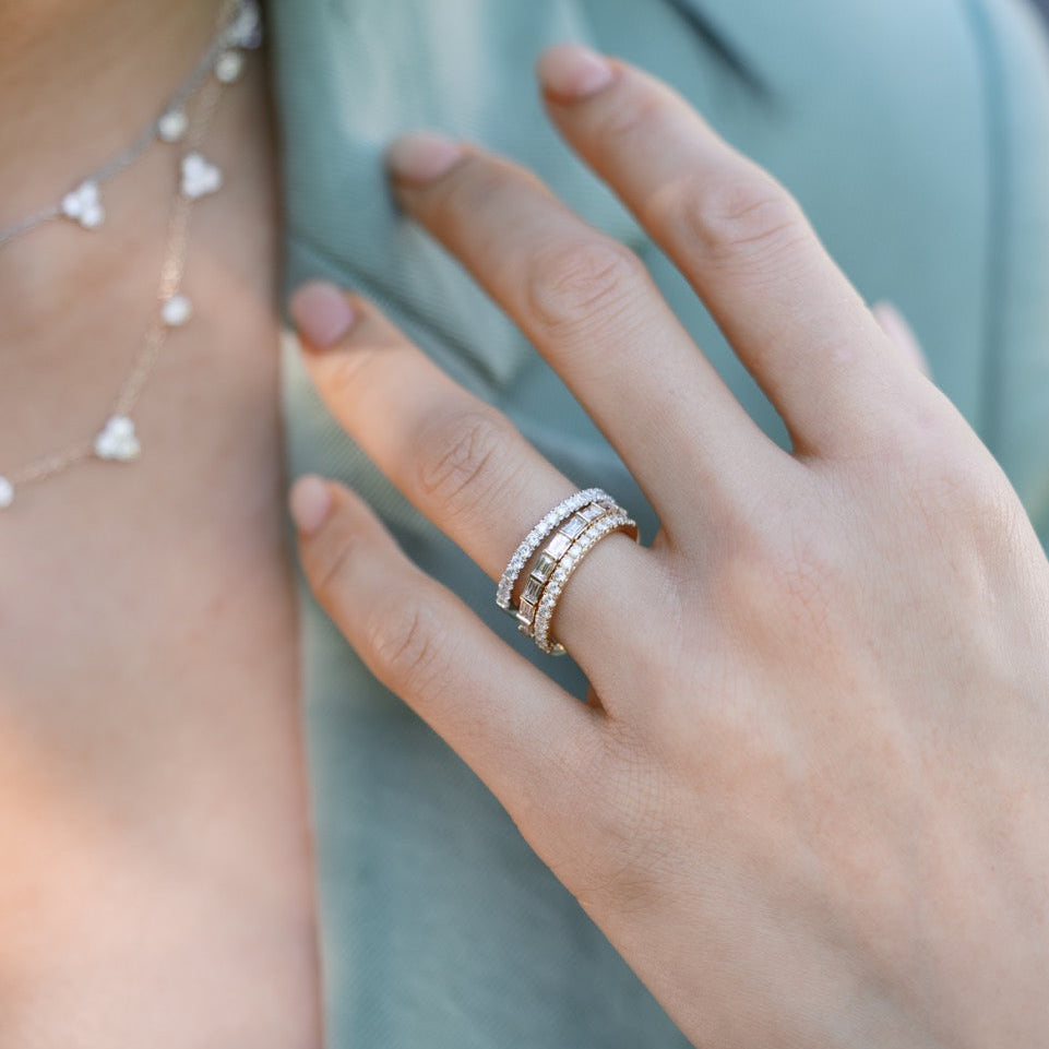 diamond band white gold