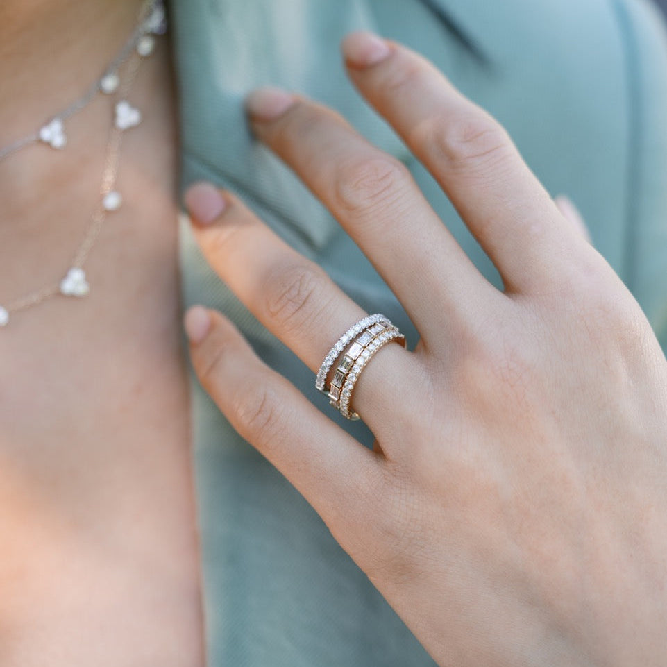 diamond band yellow gold