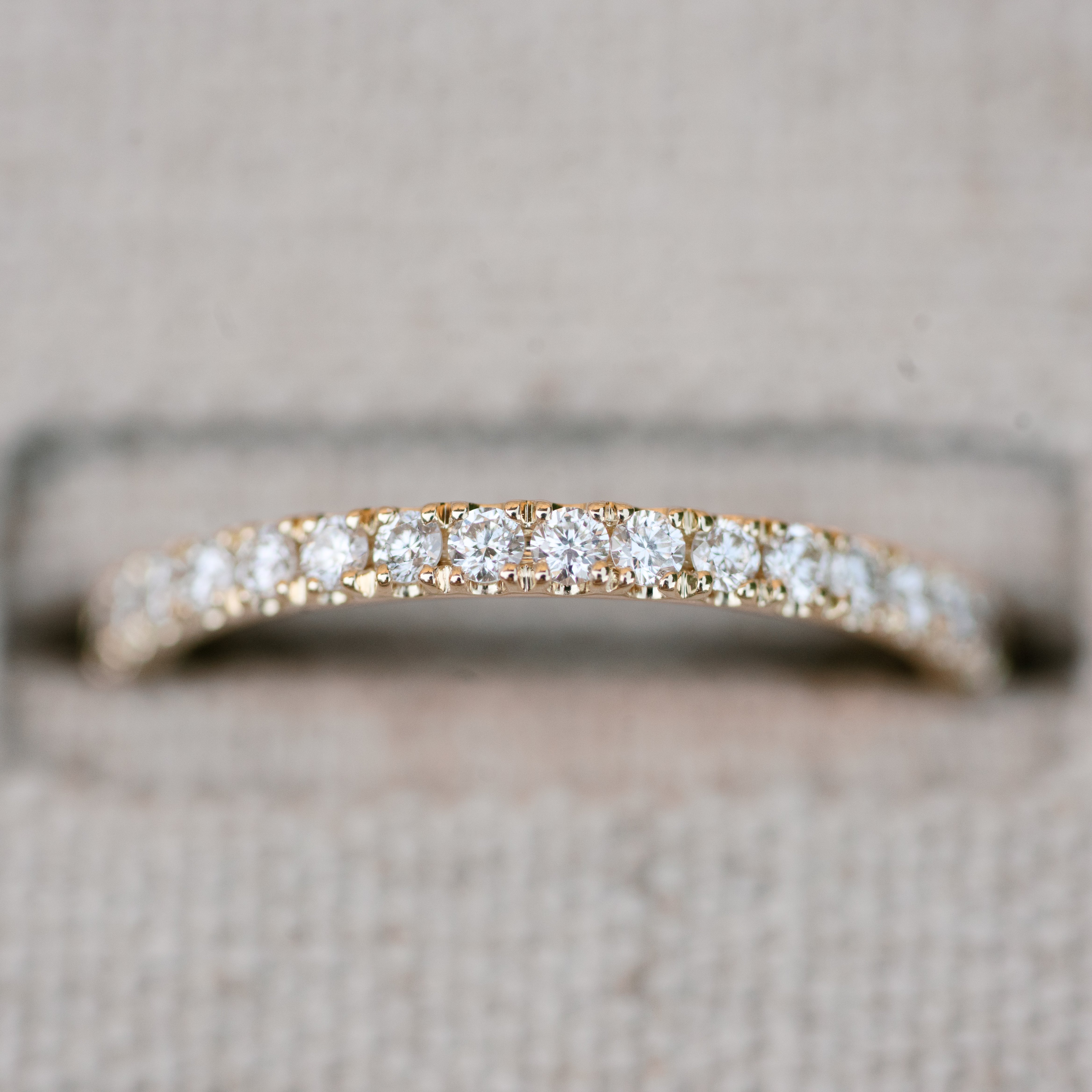 diamond band yellow gold