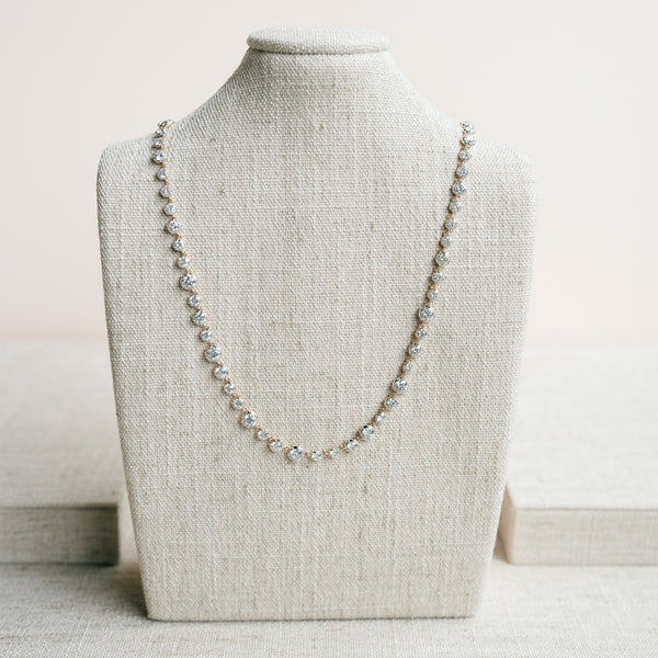 Georgian lab grown diamond tennis necklace