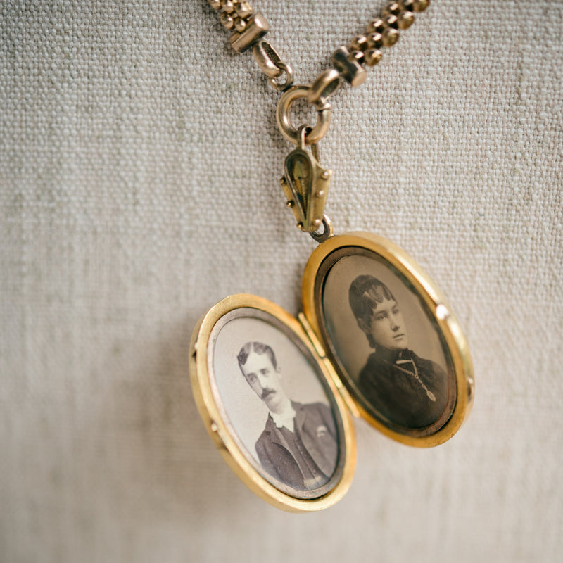 Victorian gold and pearl locket