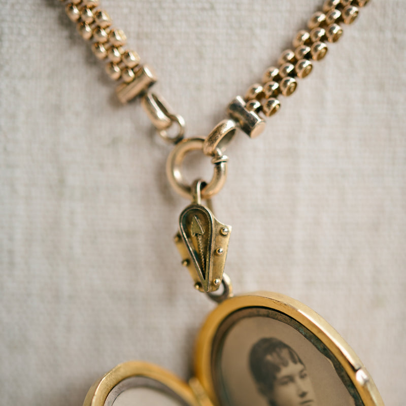 Victorian gold and pearl locket