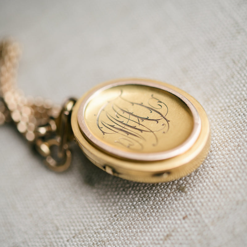 Victorian gold and pearl locket