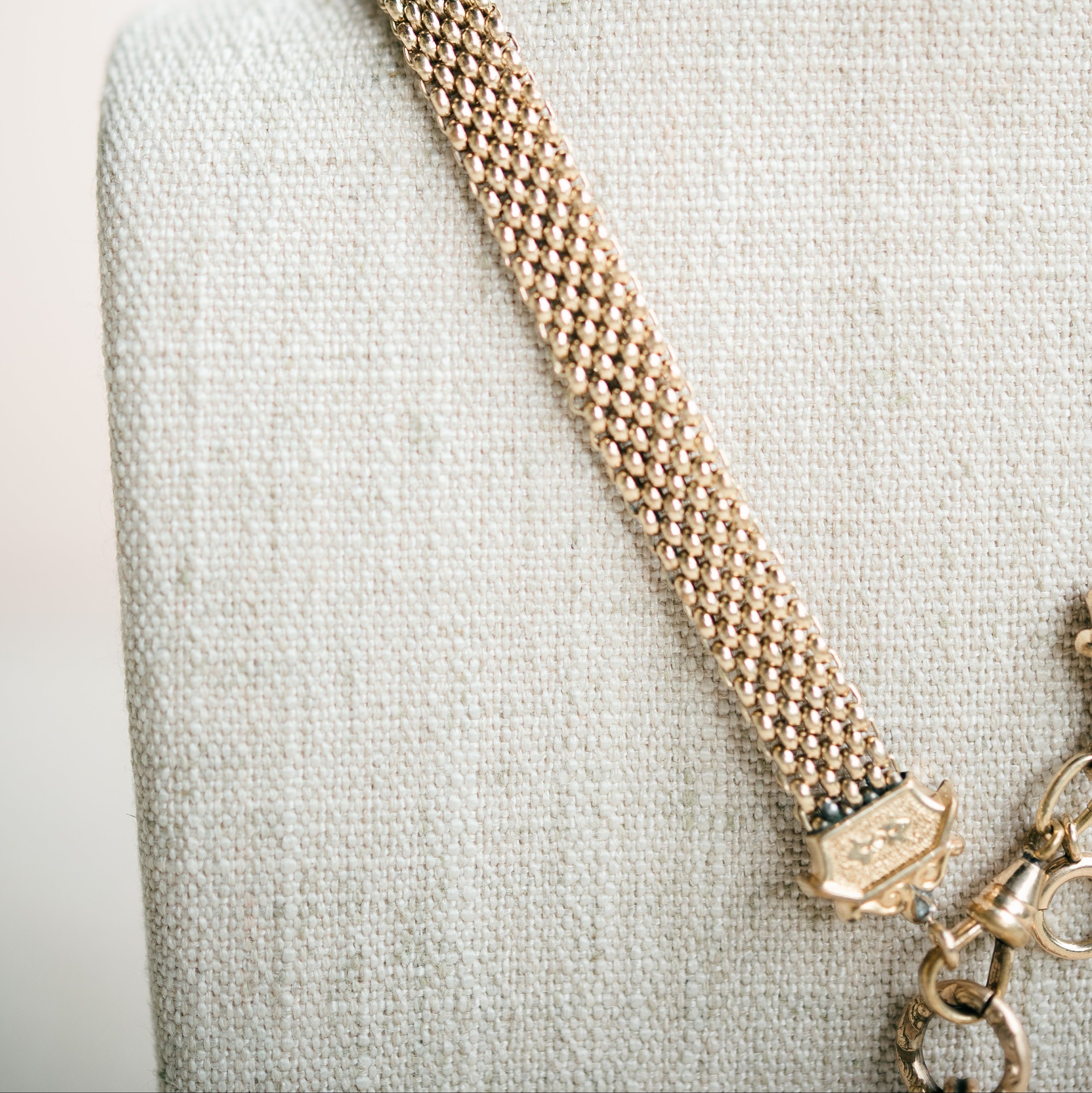Victorian amethyst fob necklace
