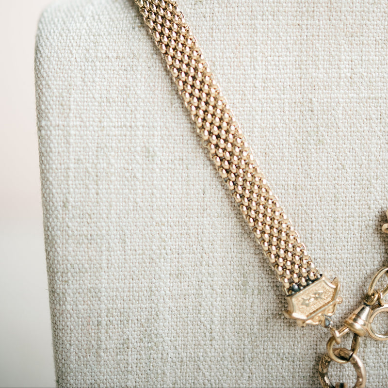 Victorian amethyst fob necklace