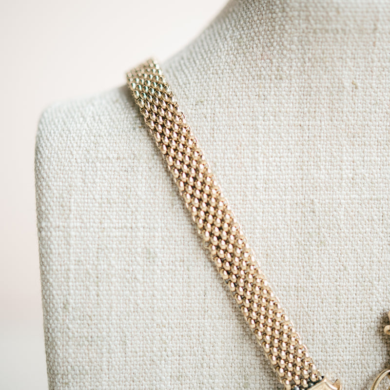 Victorian amethyst fob necklace