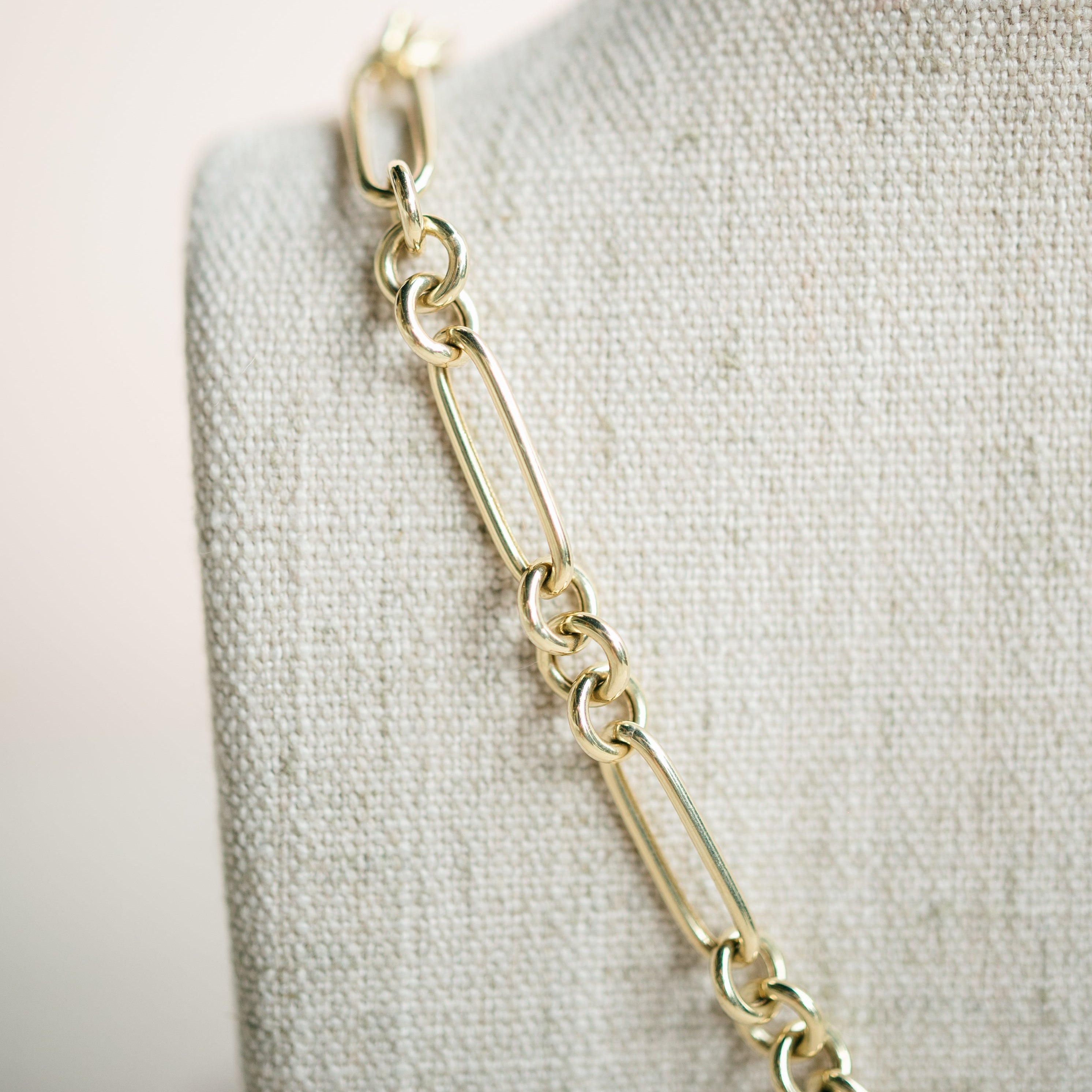 figaro necklace with diamond connector
