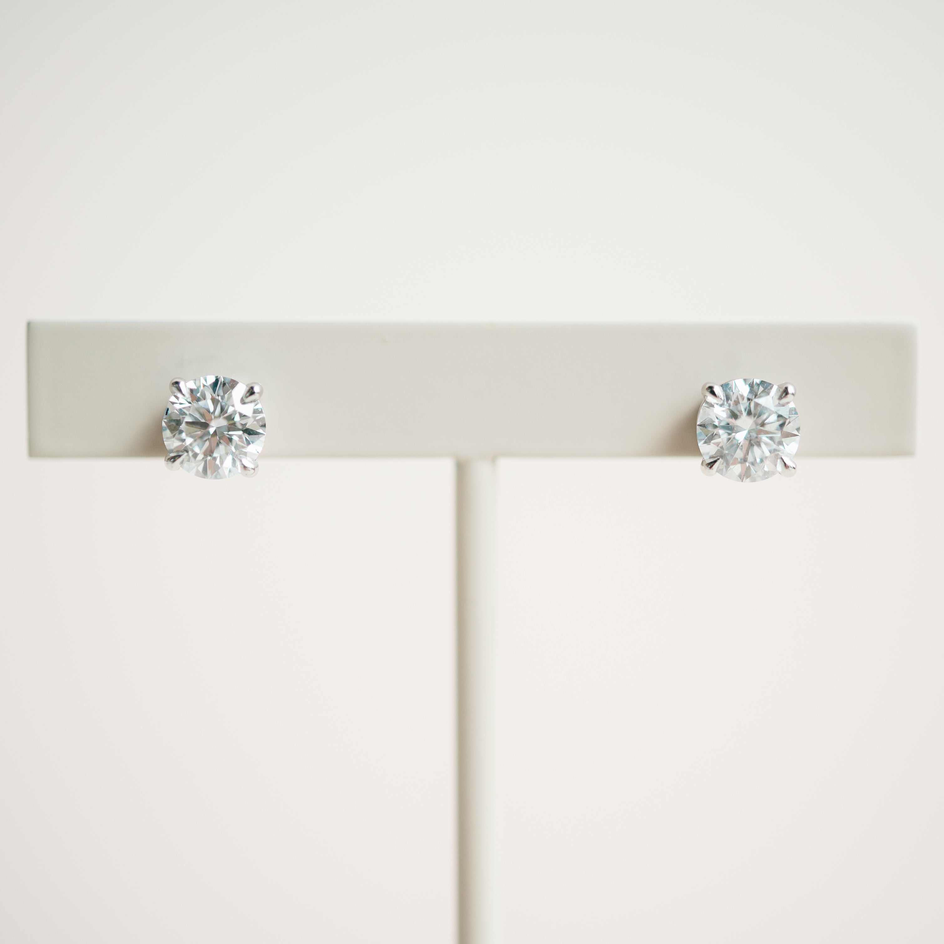 2.38ct lab grown diamond studs