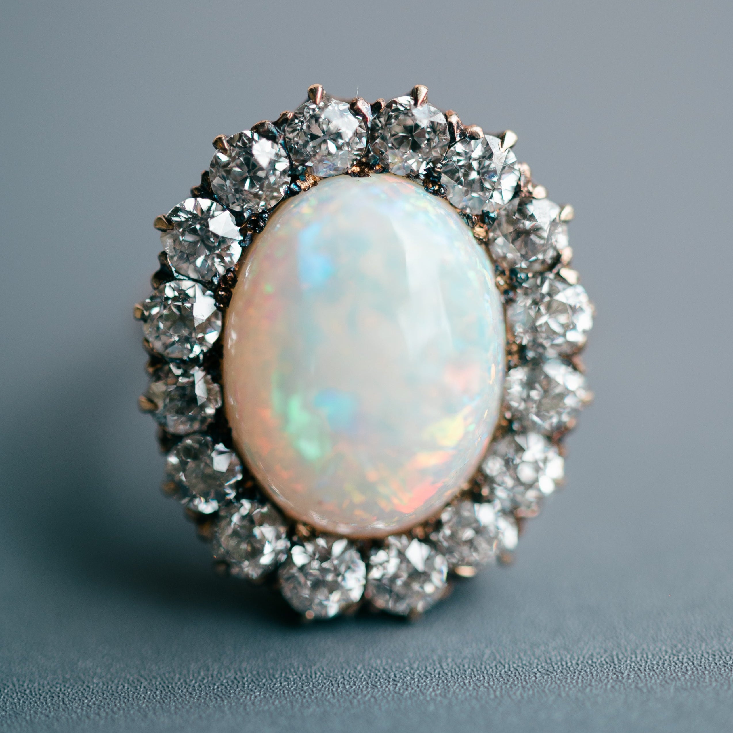 victorian opal and diamond ring