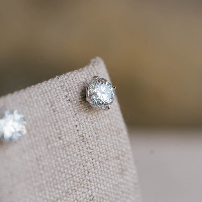 3.02 cttw lab grown diamond studs