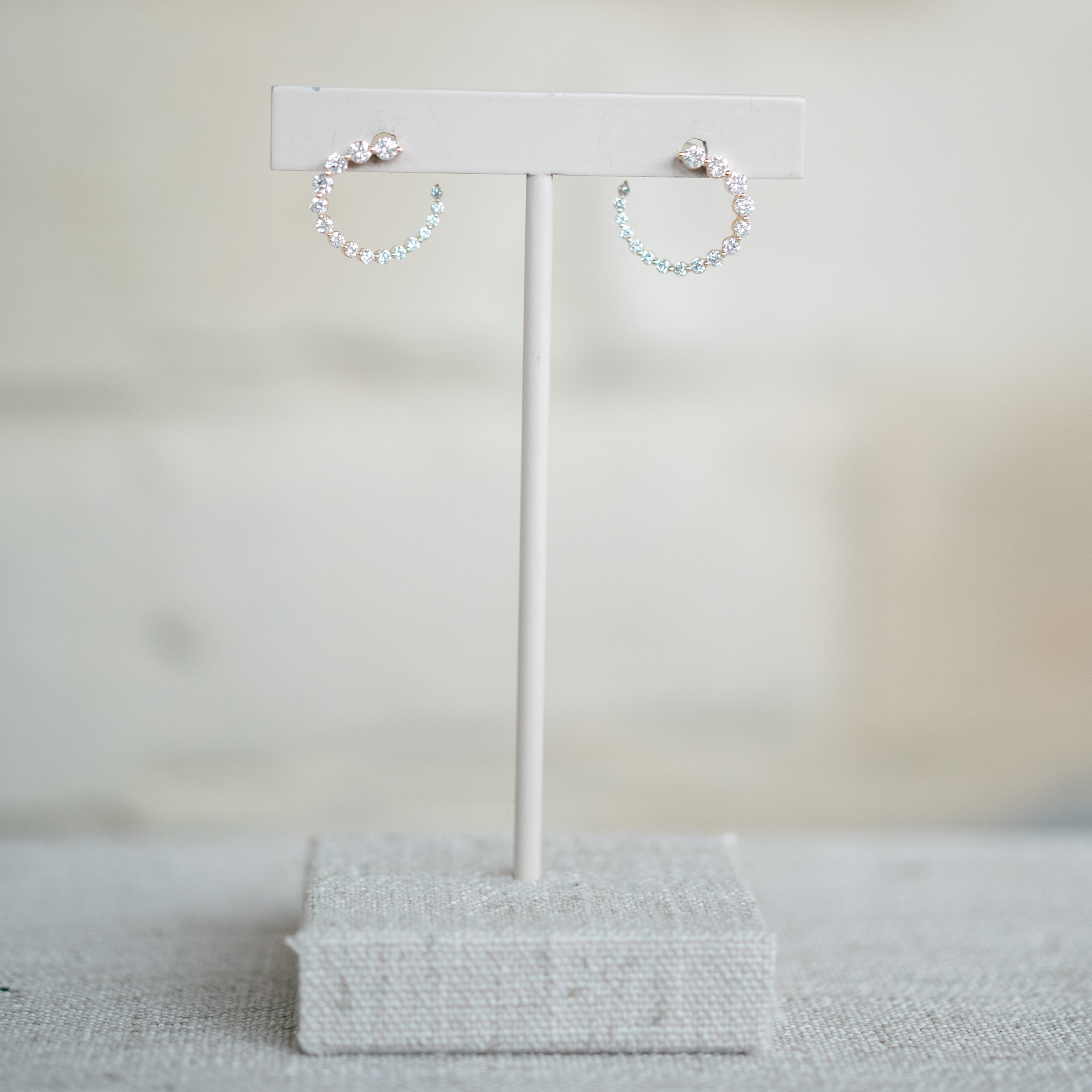 Diamond swirl earrings