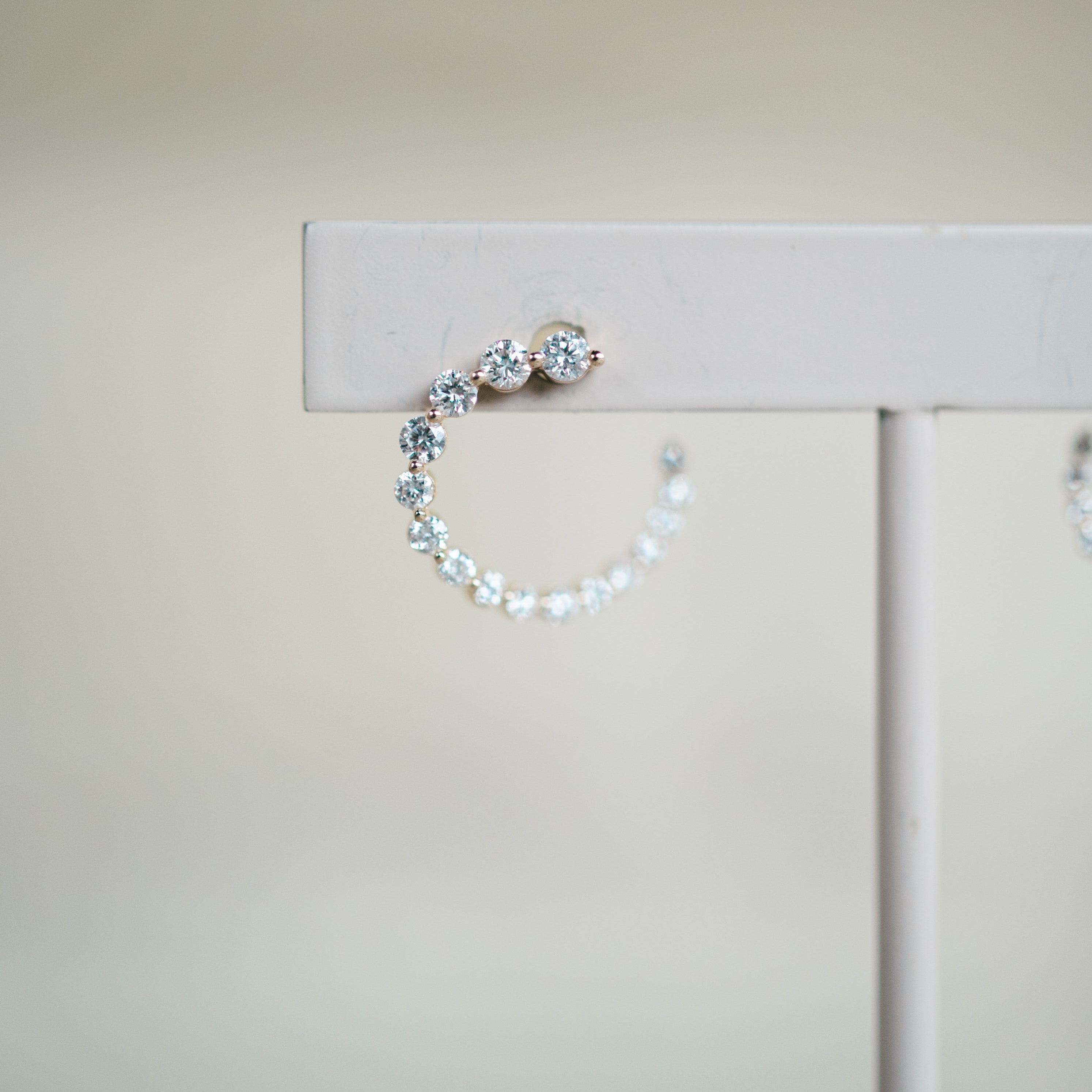Diamond swirl earrings