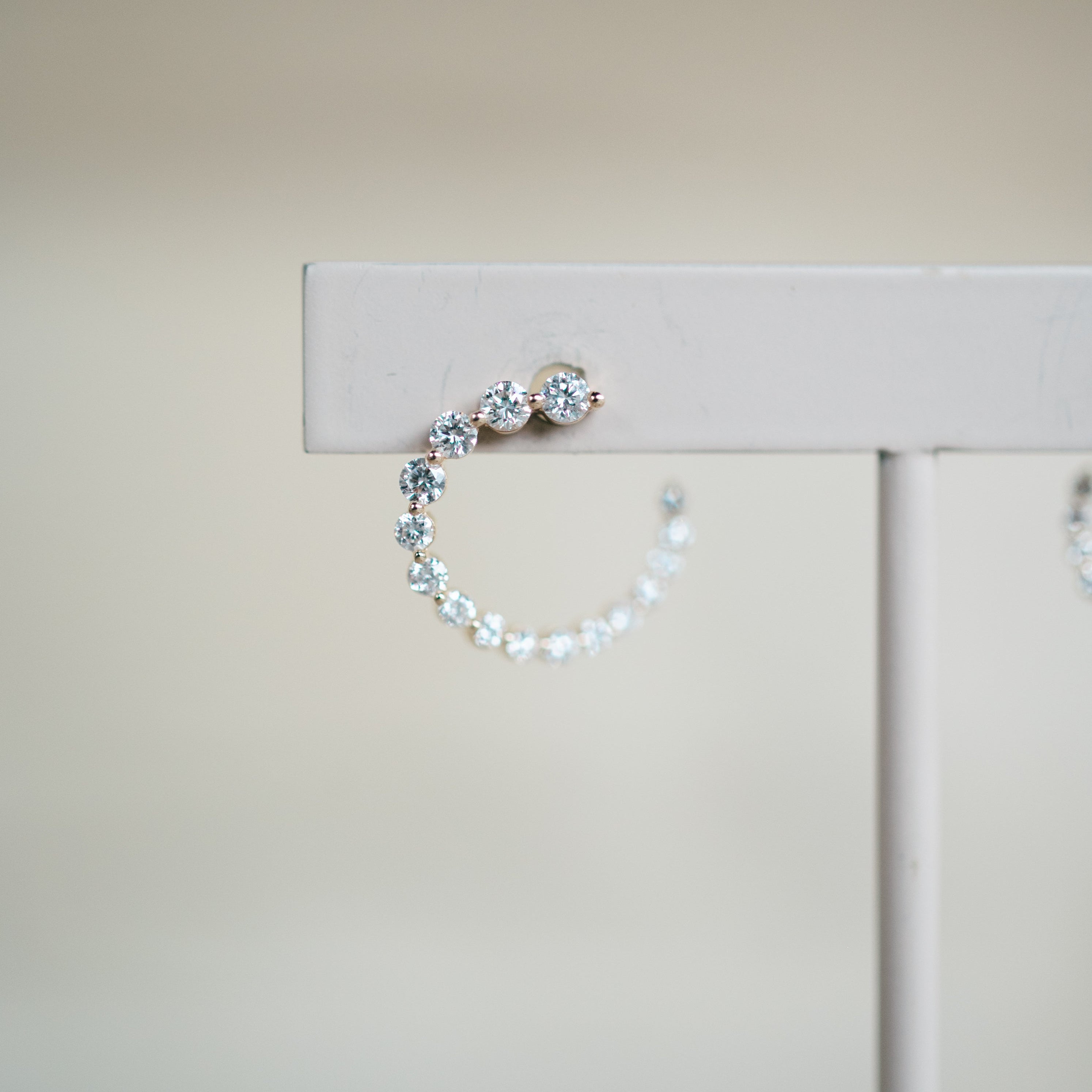 Diamond swirl earrings