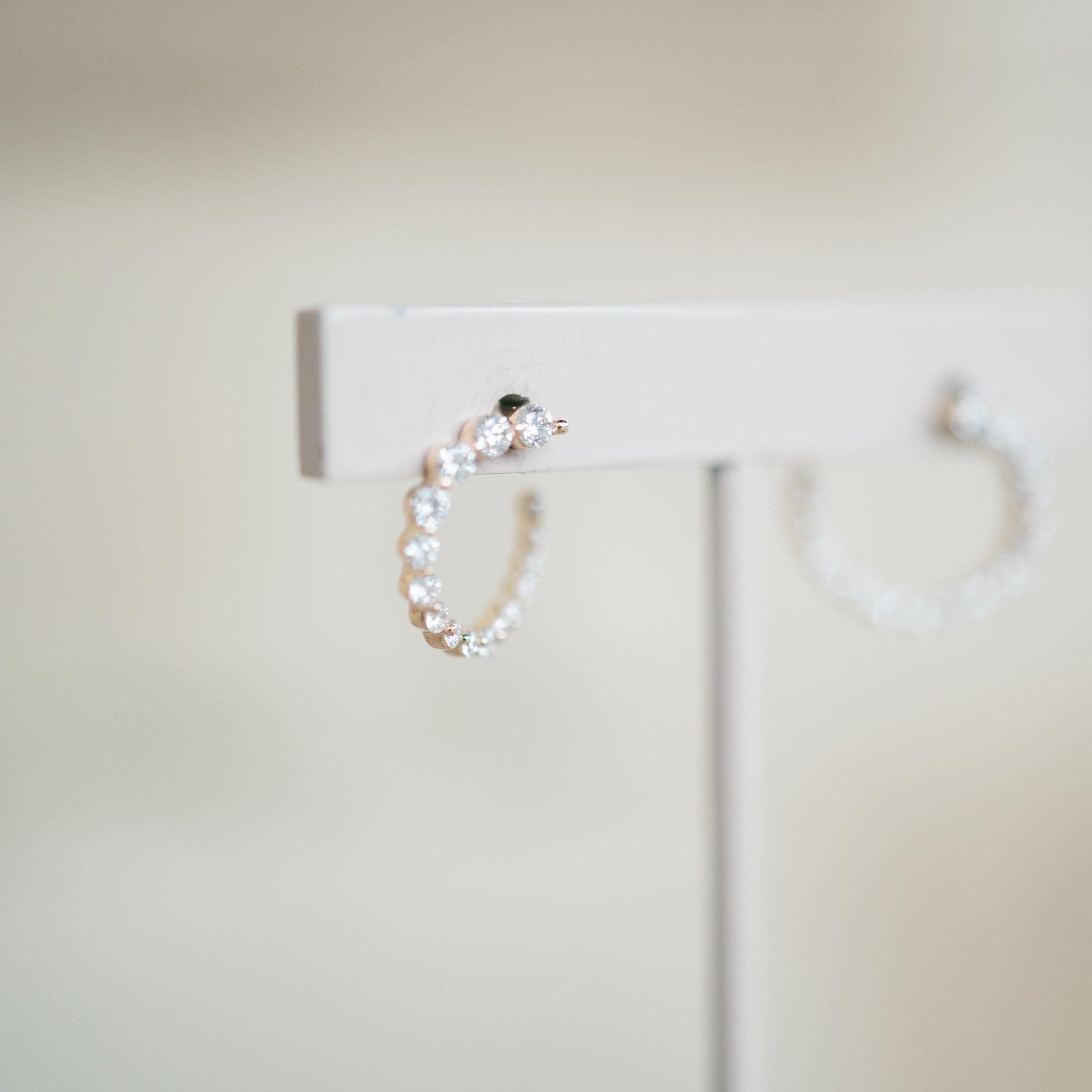 Diamond swirl earrings