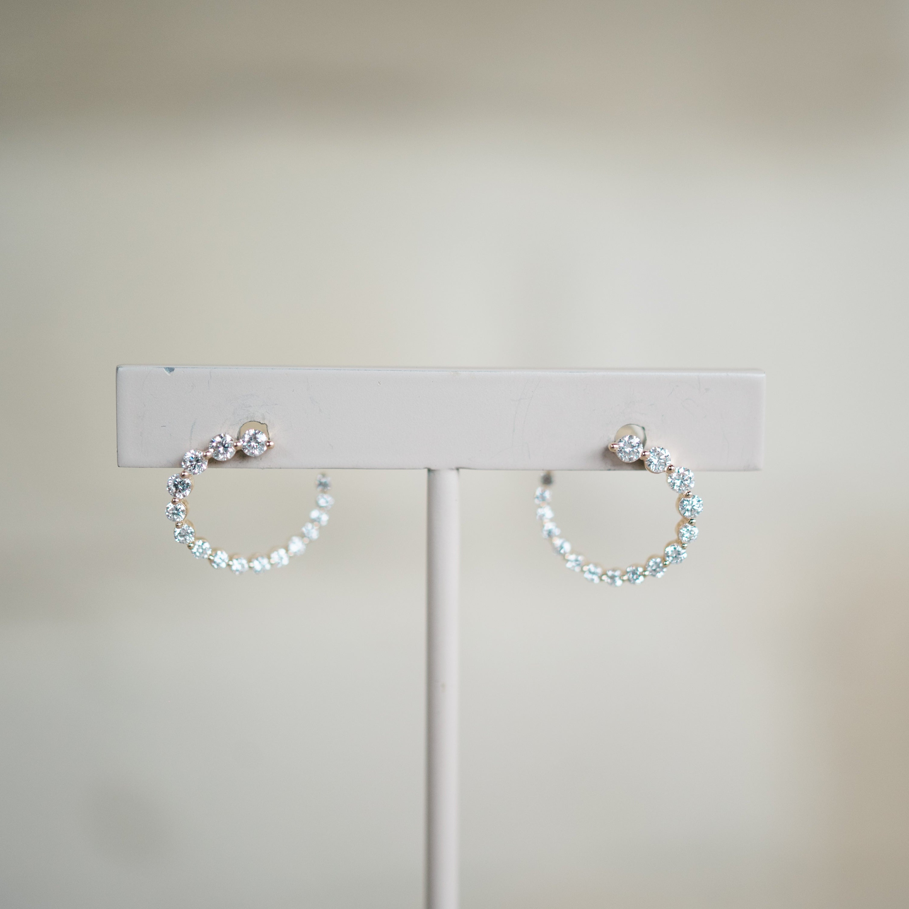 Diamond swirl earrings