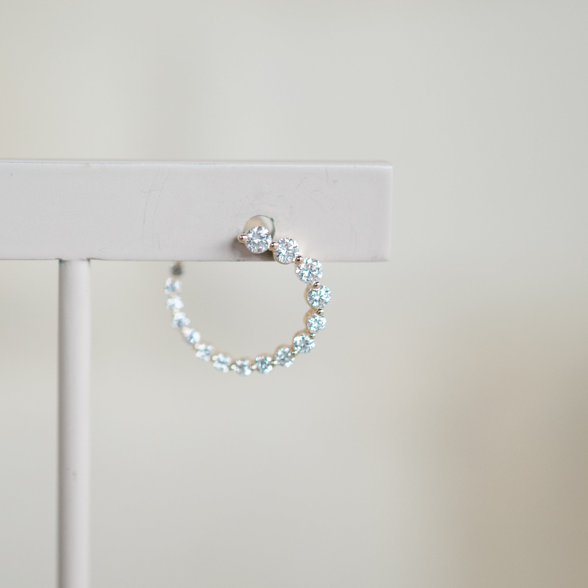 Diamond swirl earrings