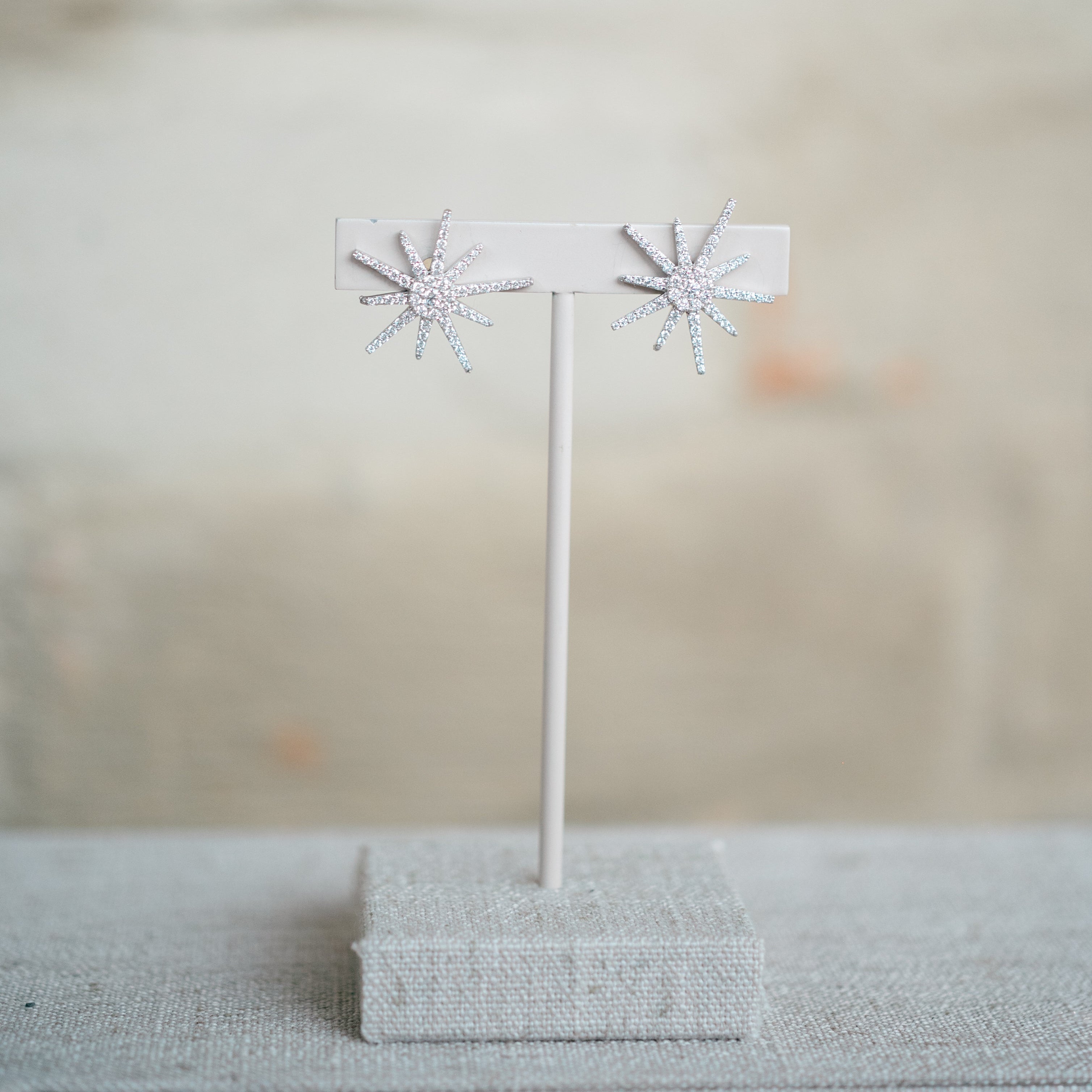 starburst diamond earrings