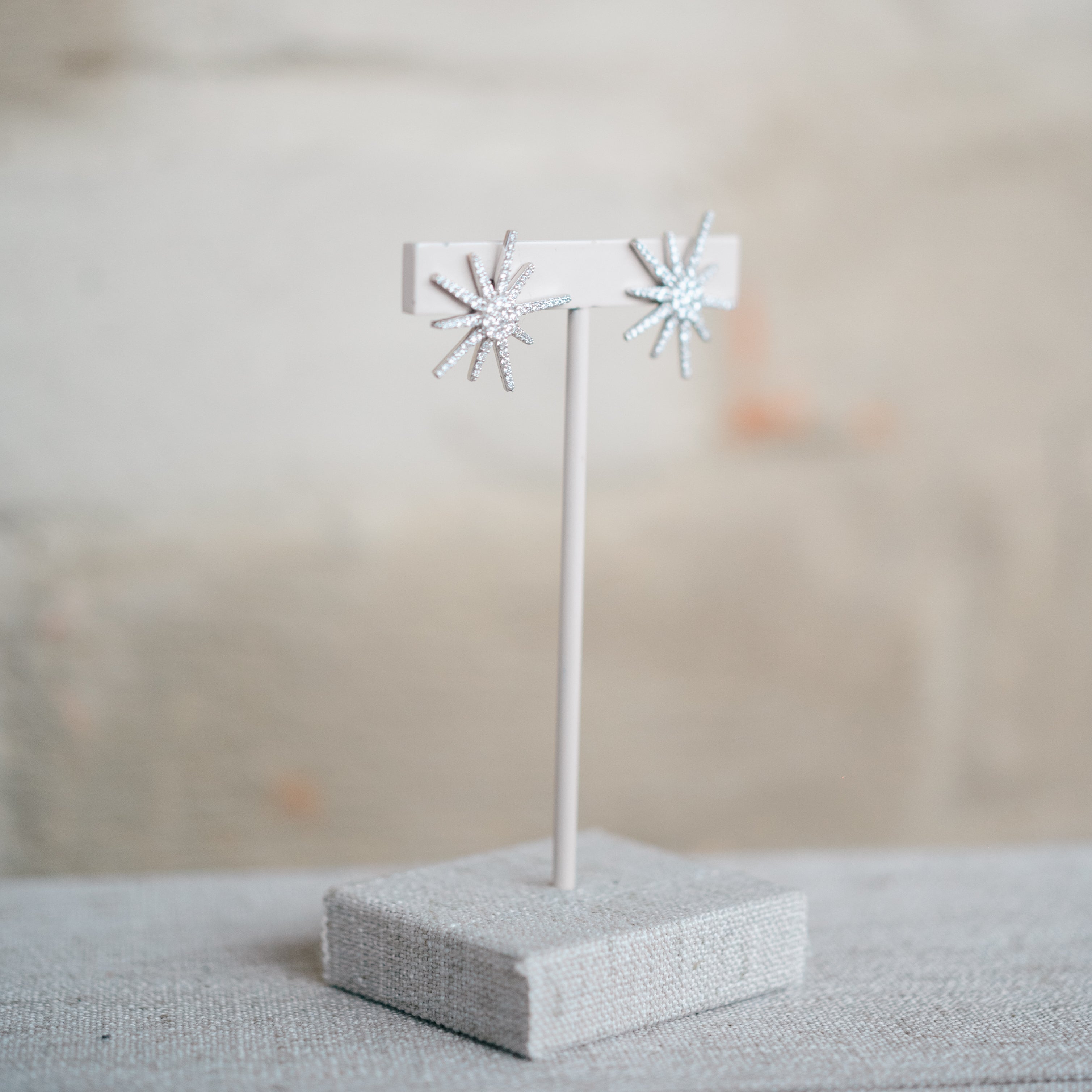 starburst diamond earrings