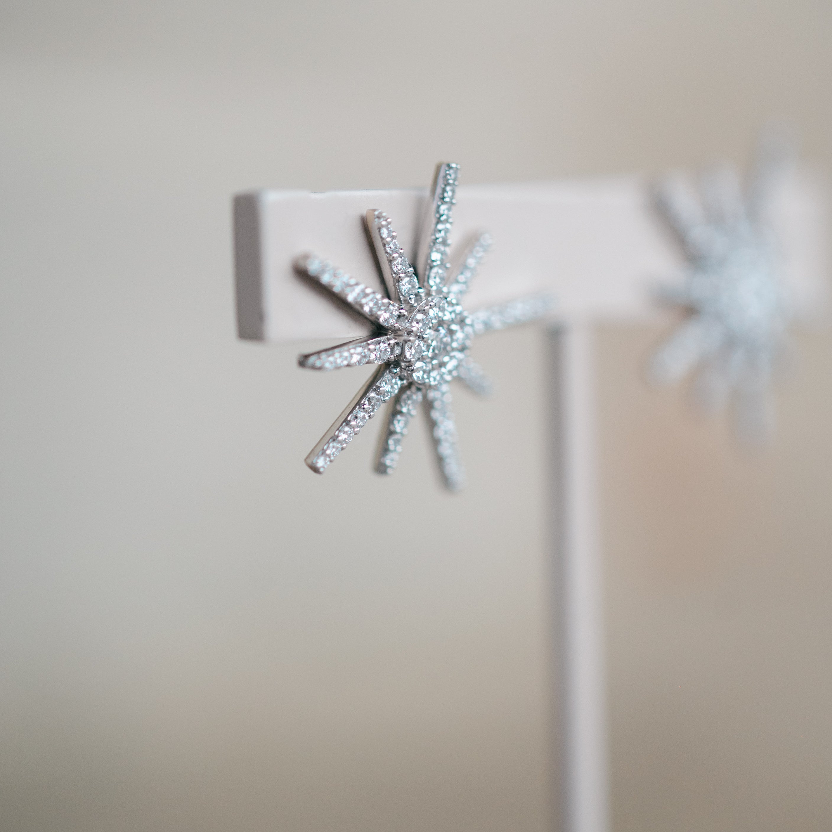 starburst diamond earrings