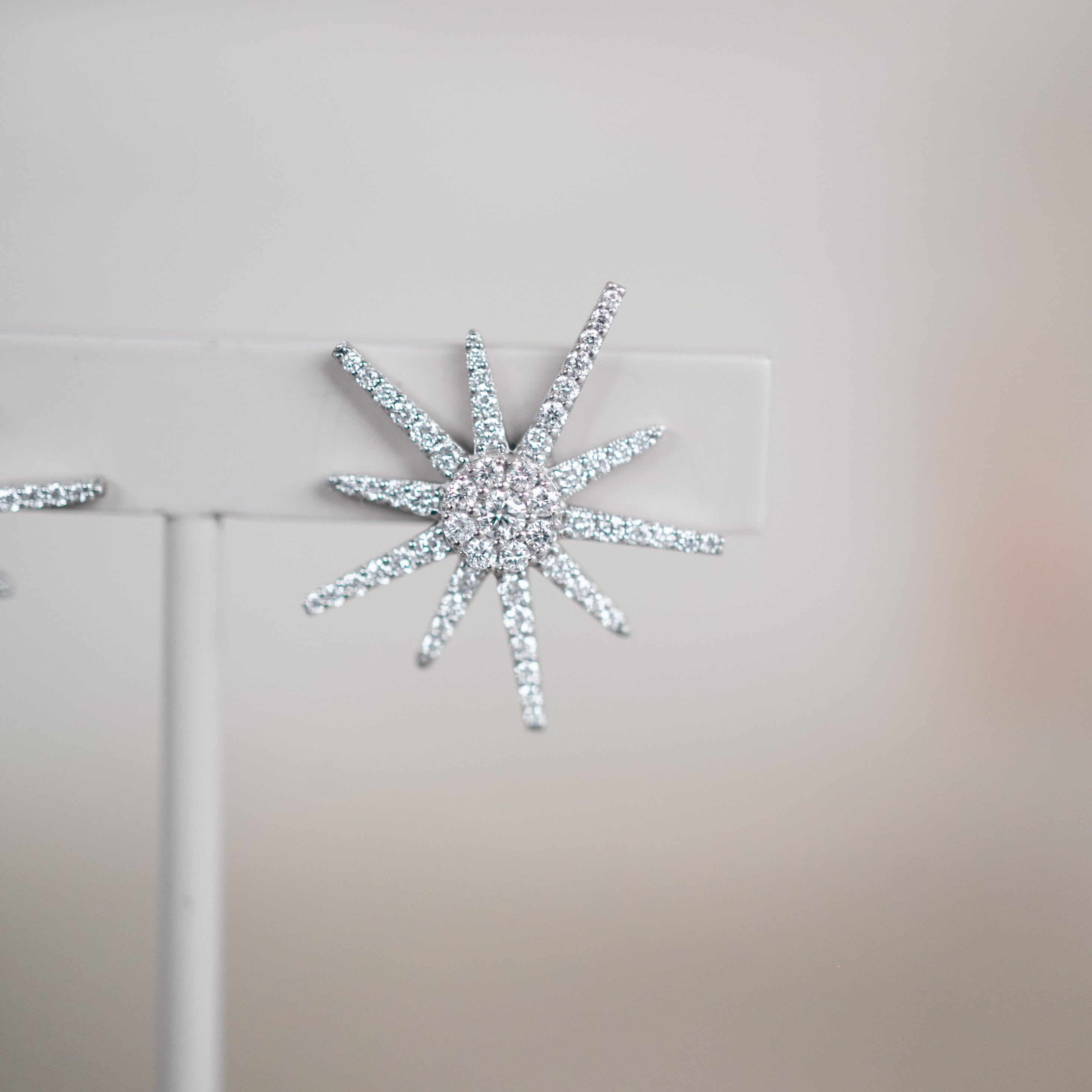 starburst diamond earrings