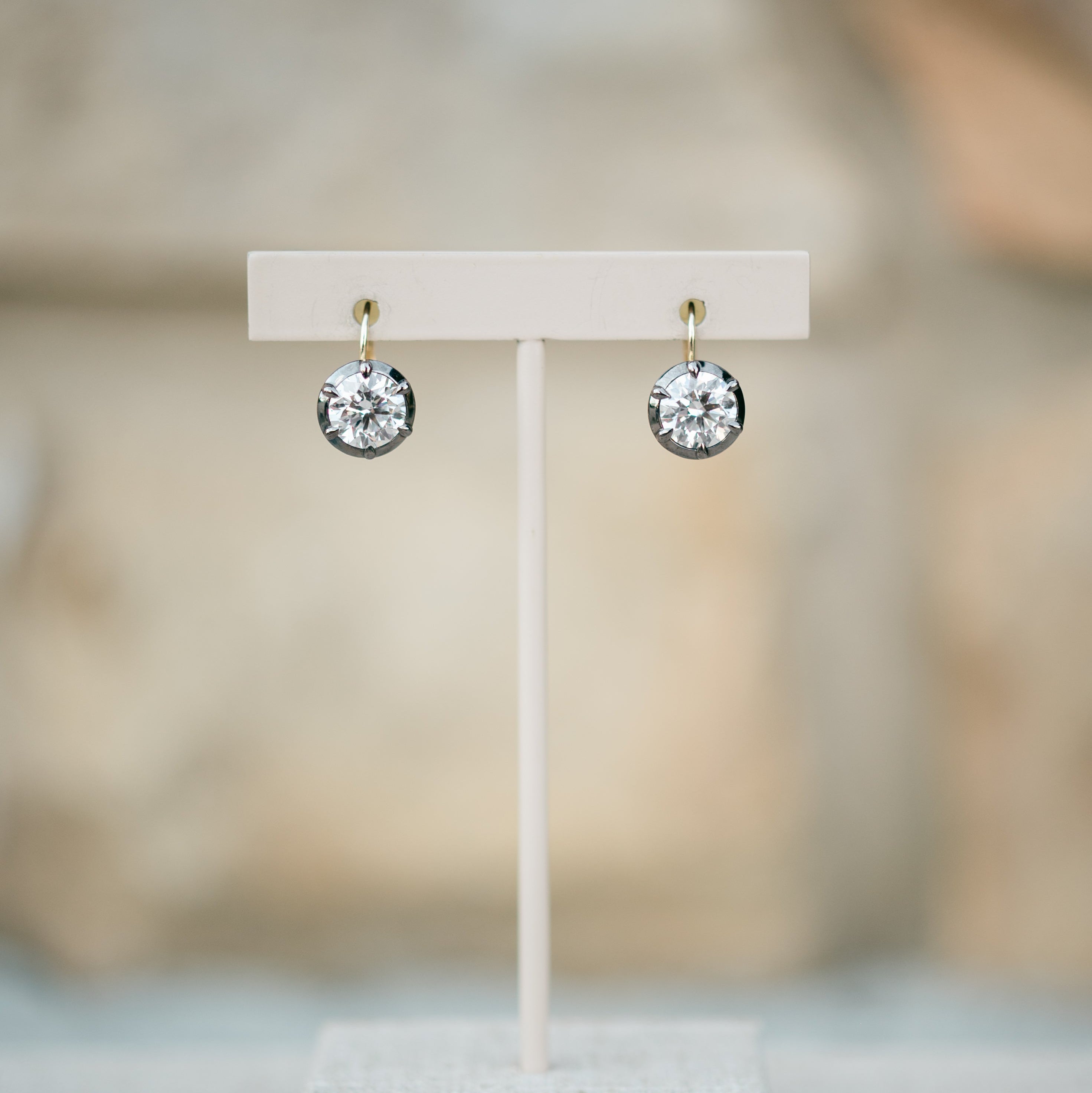 Georgian inspired diamond earrings
