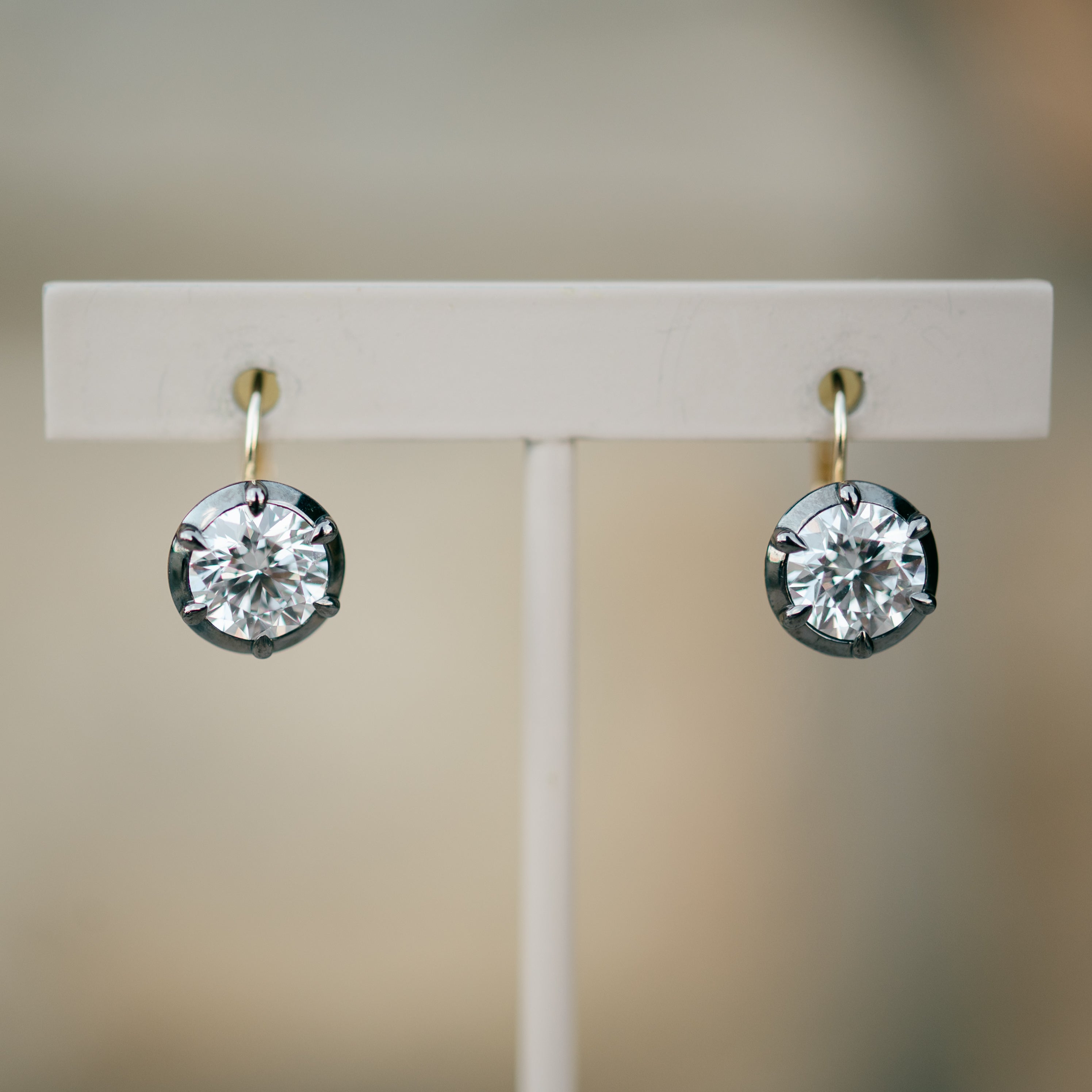 Georgian inspired diamond earrings