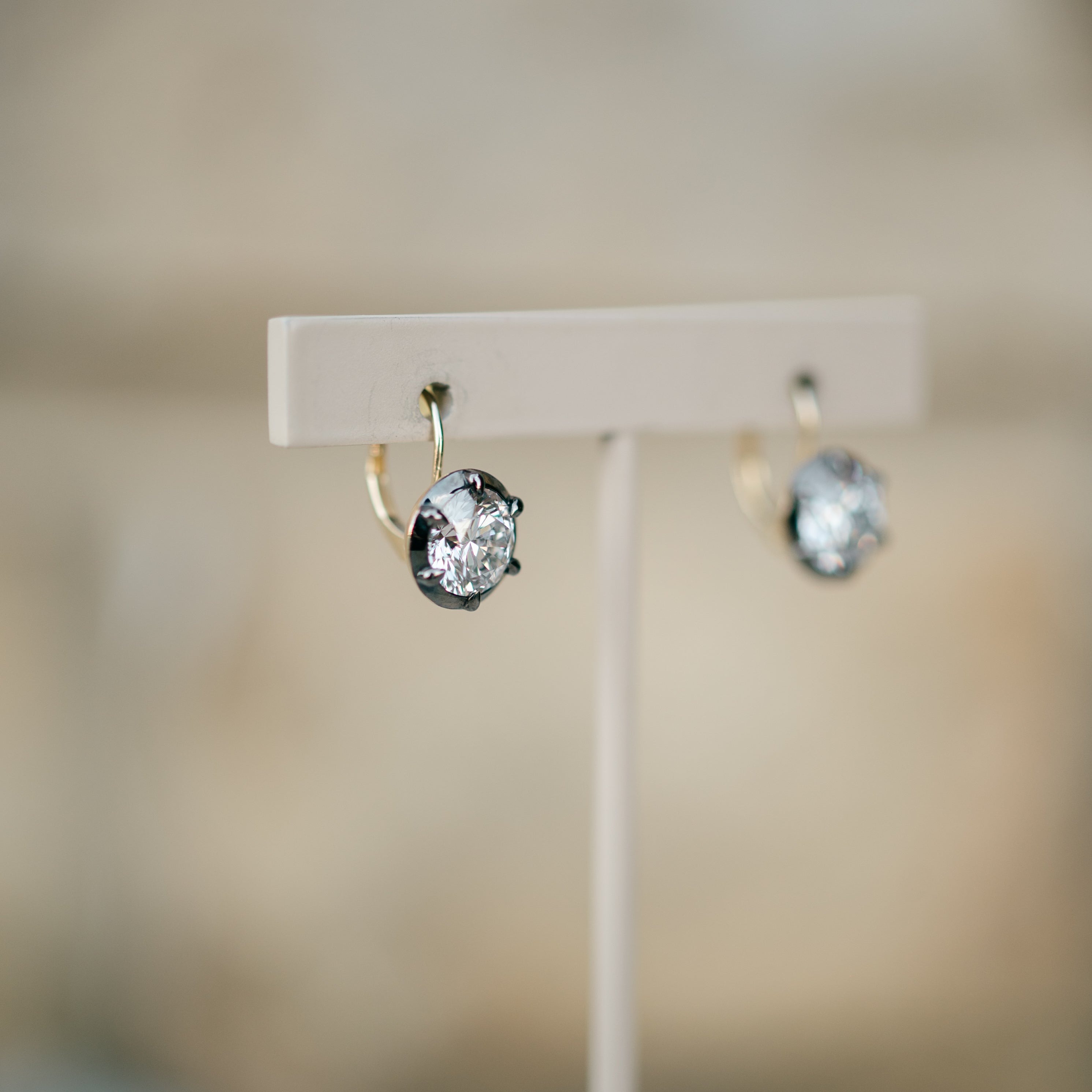 Georgian inspired diamond earrings