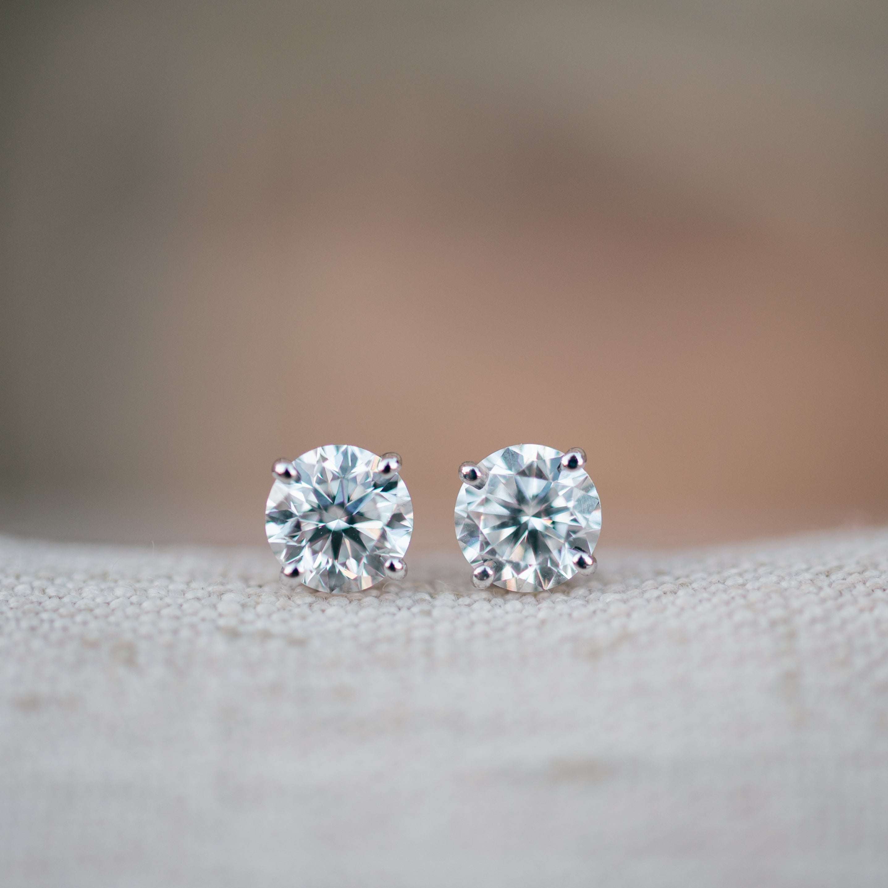 3.0cttw lab grown diamond studs