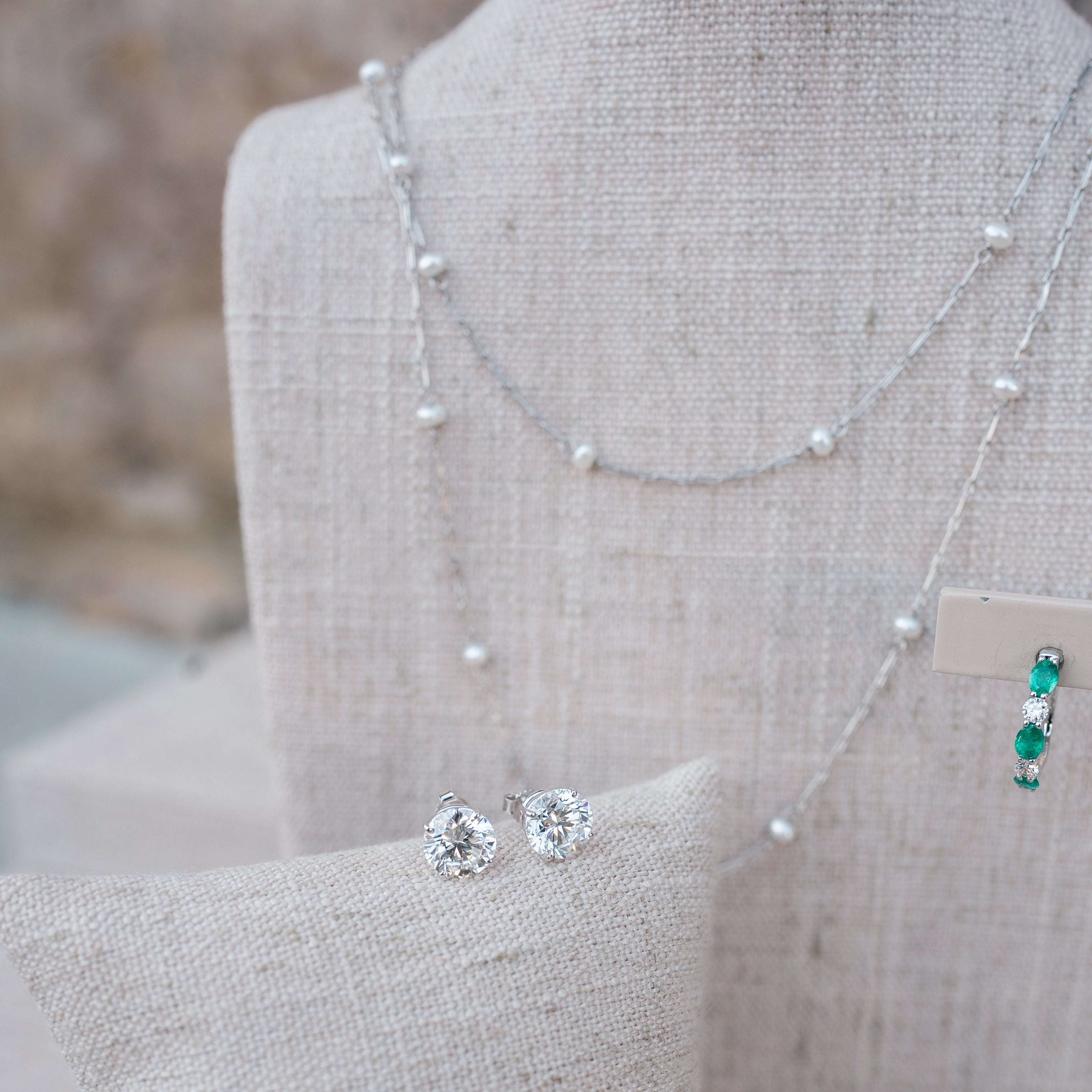Platinum Station Pearl Necklace