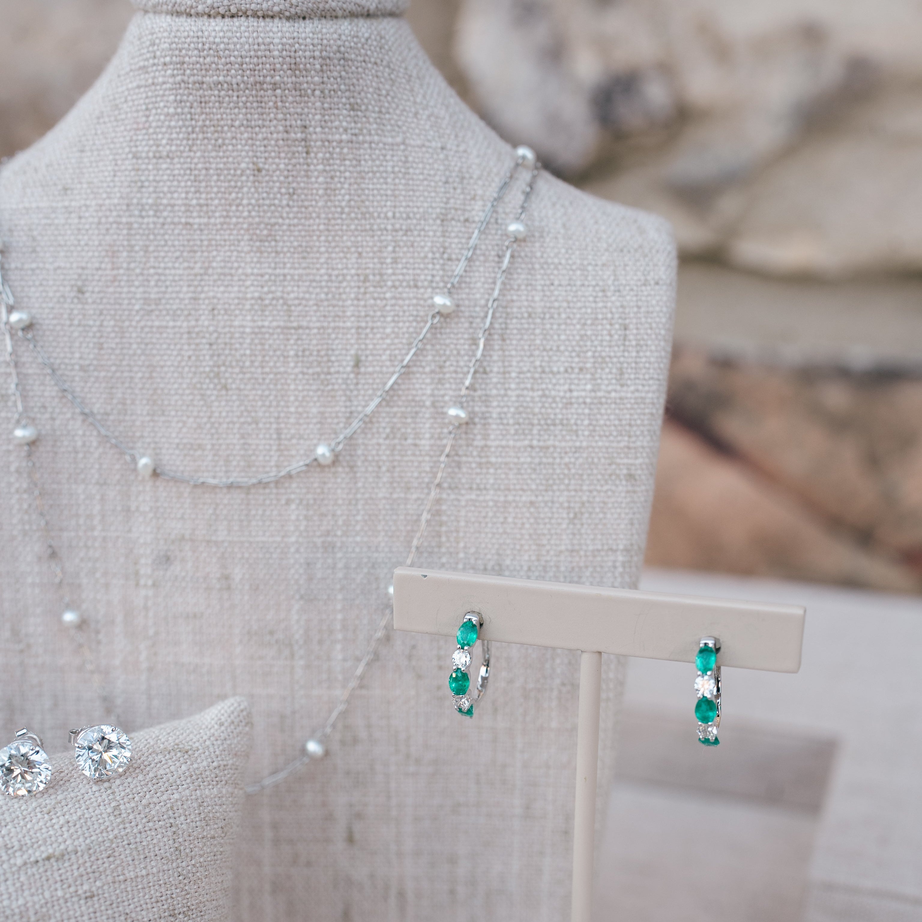 Platinum Station Pearl Necklace