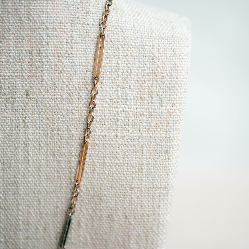 Victorian gold filled bar link chain