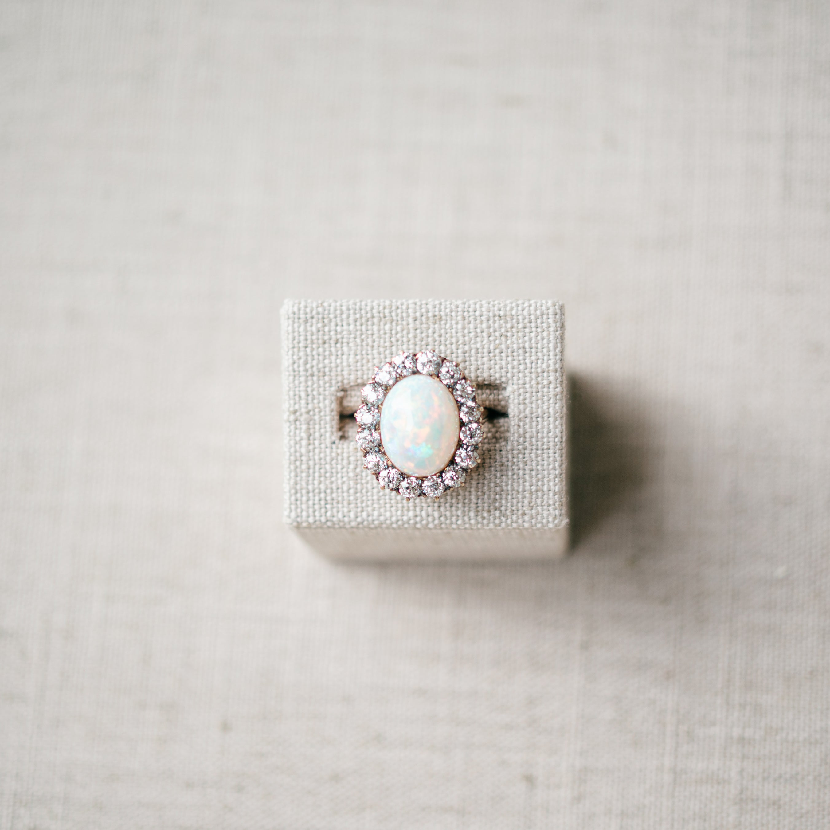 victorian opal and diamond ring