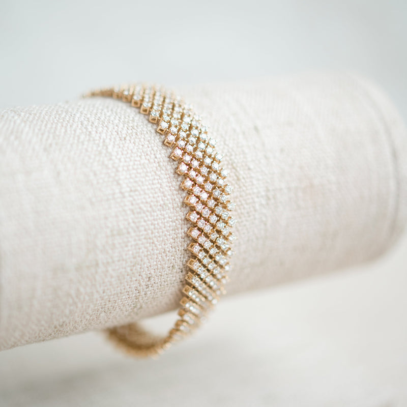yellow gold diamond bracelet