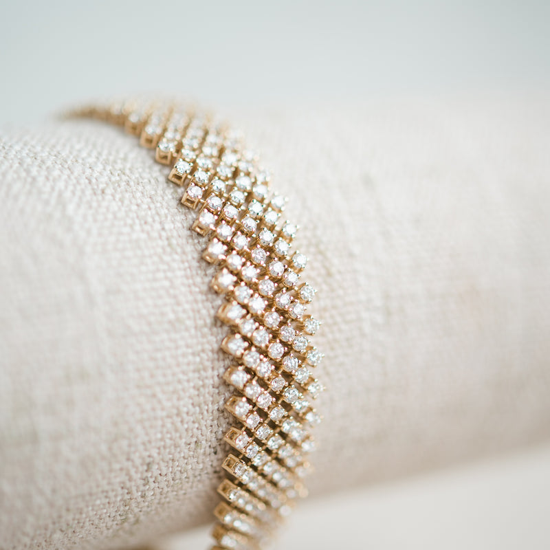 yellow gold diamond bracelet