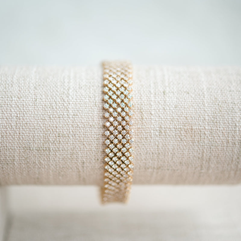 yellow gold diamond bracelet