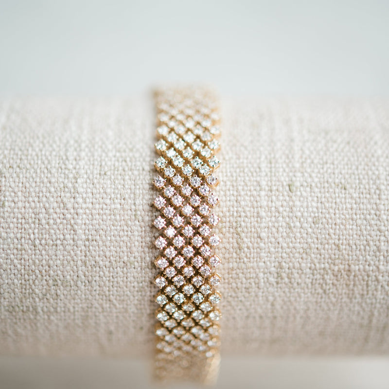 yellow gold diamond bracelet