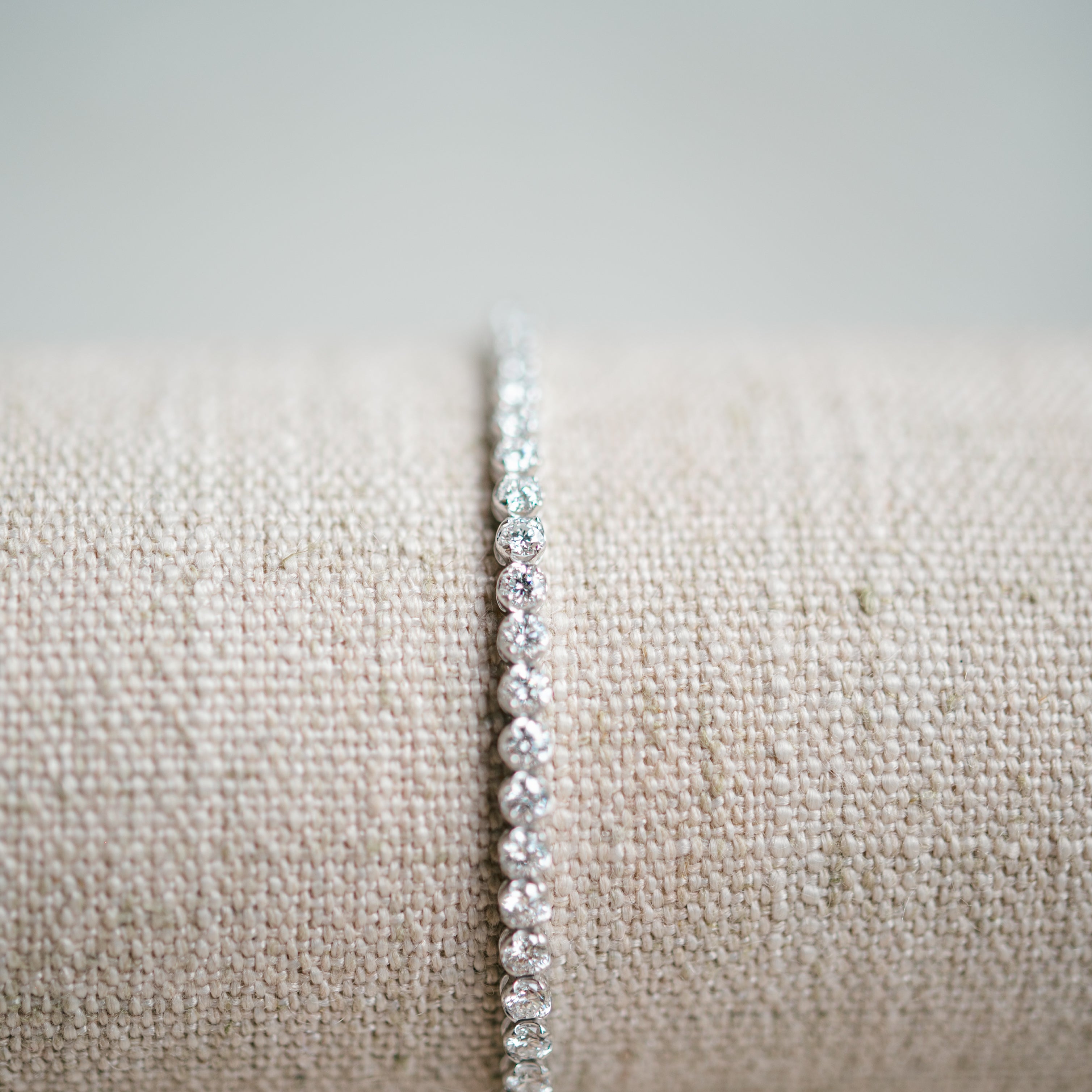 14k white gold LGD diamond tennis bracelet