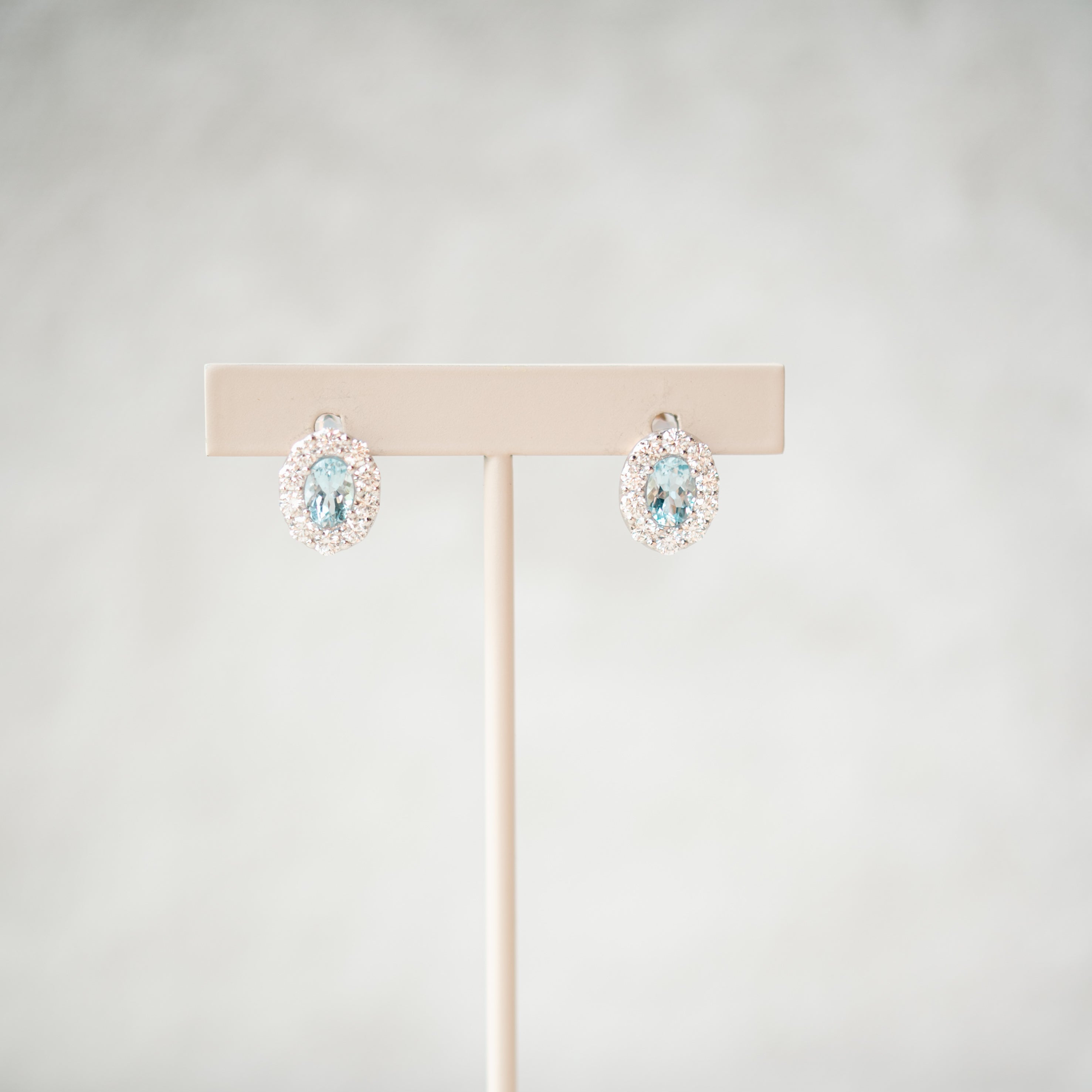 Victorian aquamarine and diamond earrings